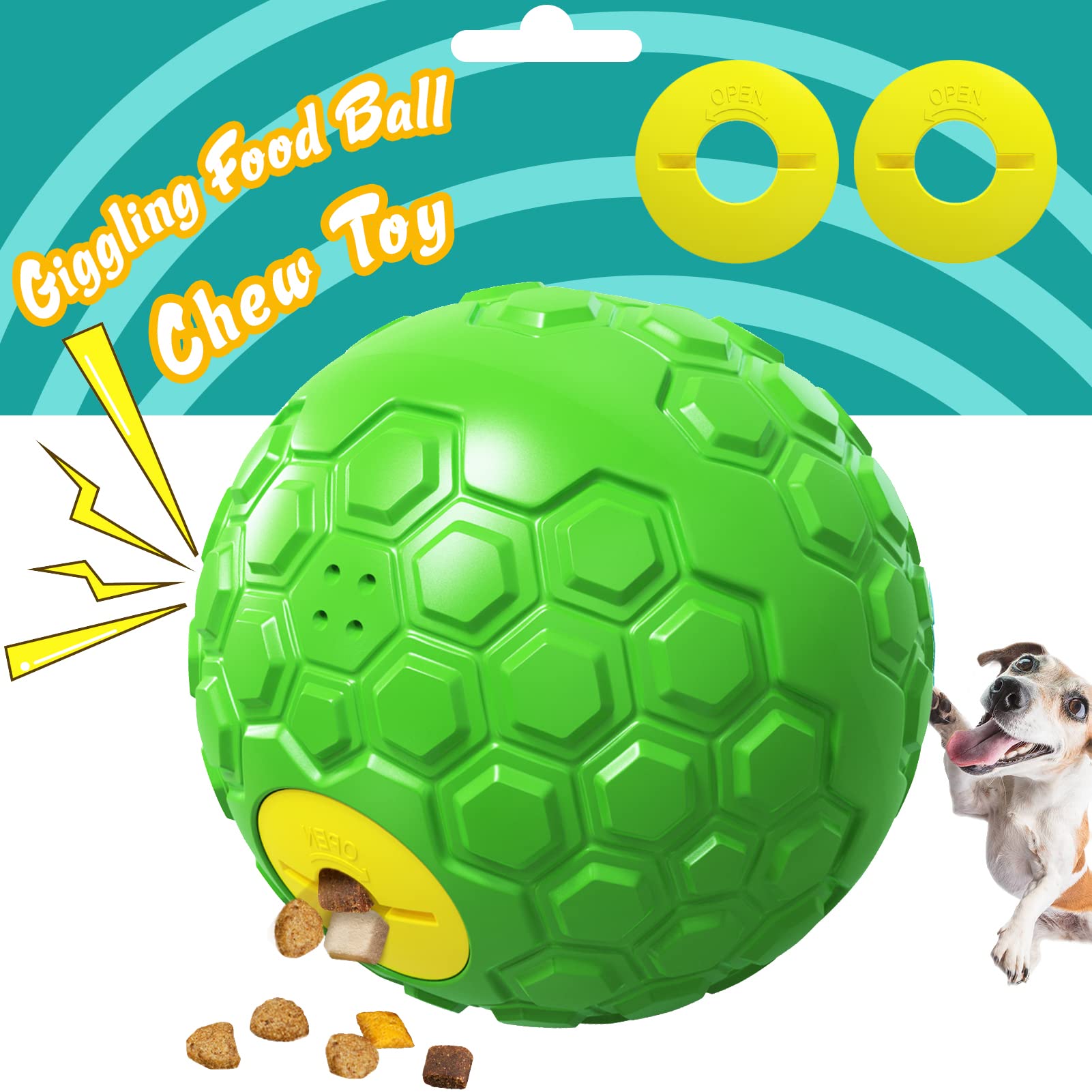 GOLDROC Dog Puzzle Toy - Durable Squeaky Chew Toy for Medium & Large Dogs, Treat Dispenser for Slow Feeding & Interactive Play (