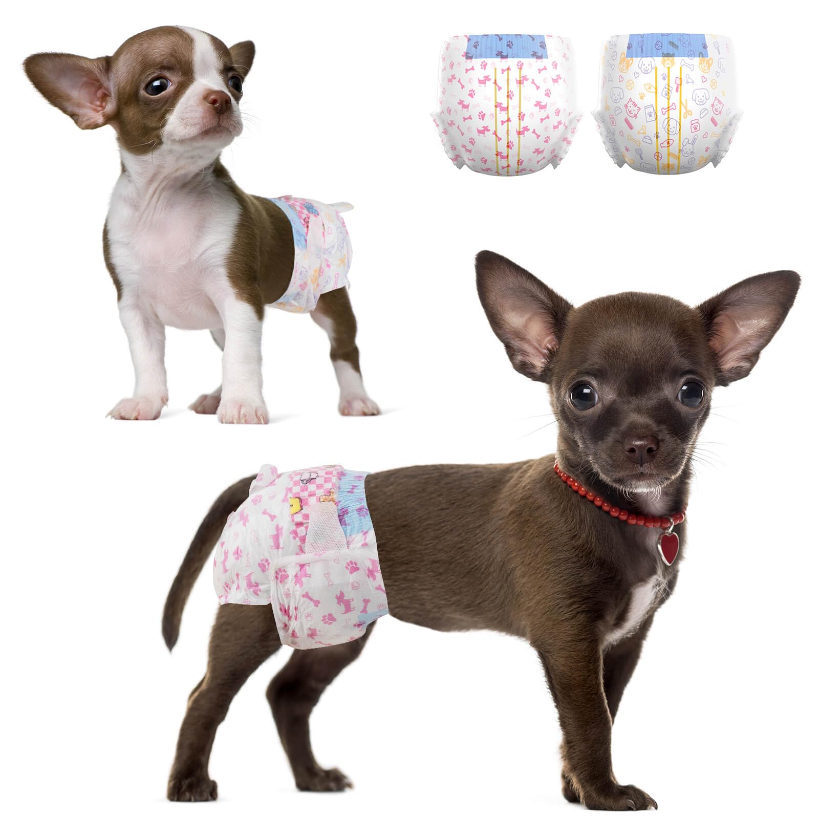 Dono Dog Diapers Female-24Pcs, Disposable Female Period Diapers For Small Dogs With Wetness Indicator, Super Absorbent Doggie Pu