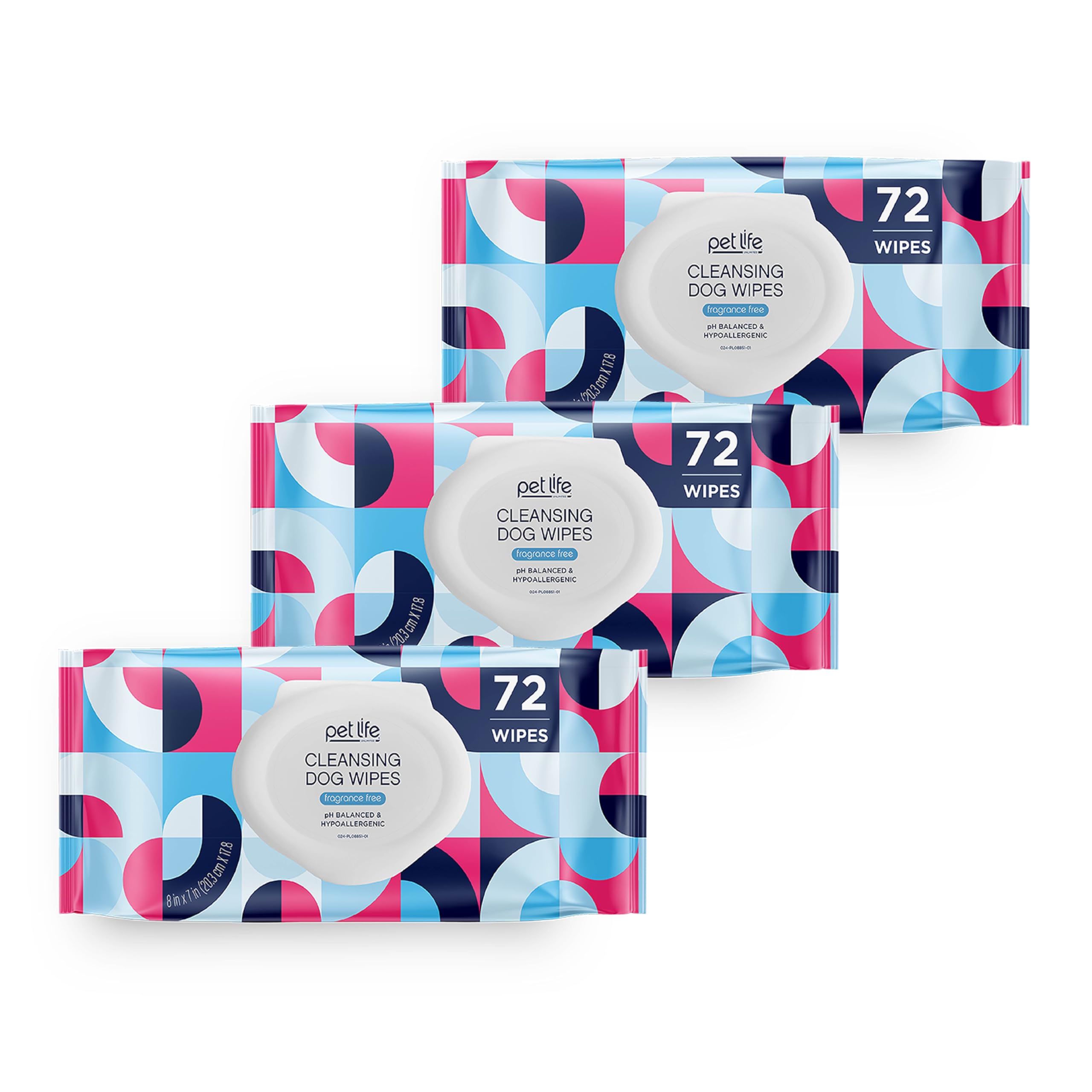 Pet Life Unlimited Dog Cleaning Wipes - Plant-Based With Moisturizing Aloe Leaf & Calendula - Made In The Usa - Fragrance Free D