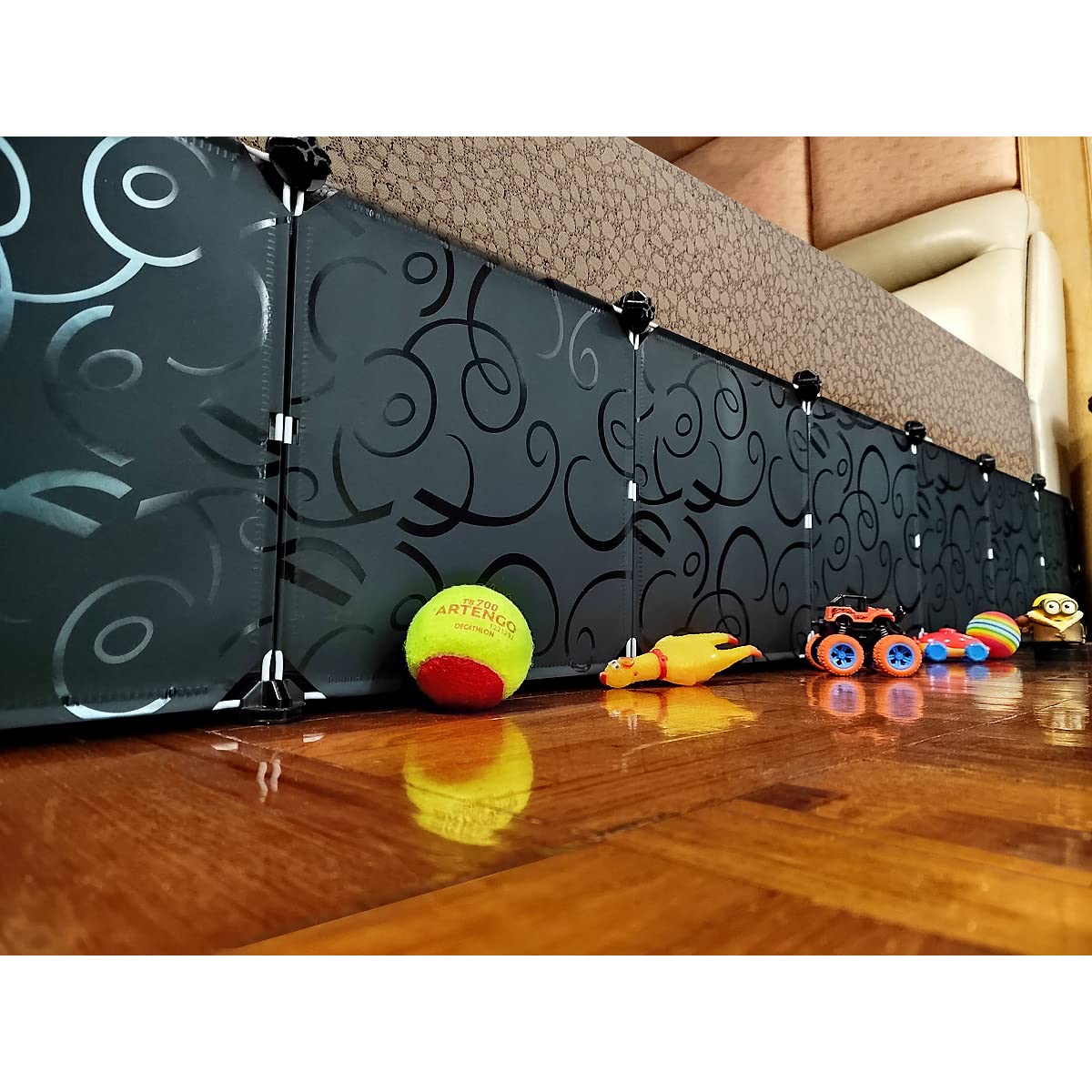 QIYIHOME Toy Blocker, Extra Tall Size Gap Bumper for Under Bed, Stop Pets Toys Going Under Bed or Sofa Couch, Easy to Install, 1