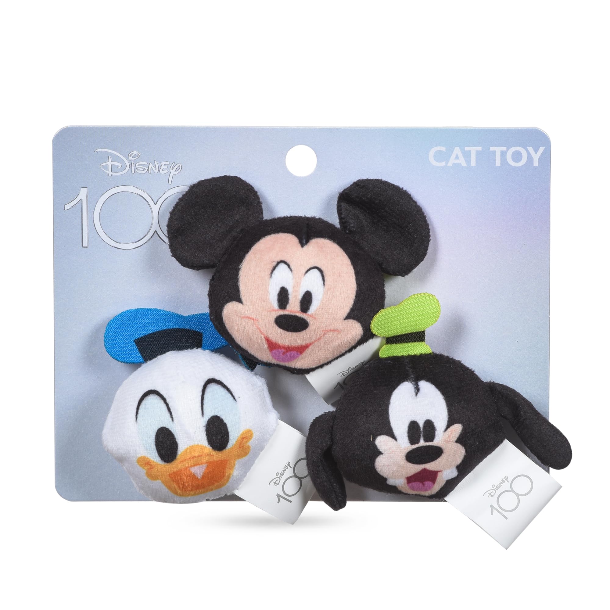 Disney For Pets 3 Piece Jingle Ball Cat Toys, 1.5In | Disney Cat Toys | Mickey Mouse, Goofy, And Donald Duck Cat Ball Toys With 