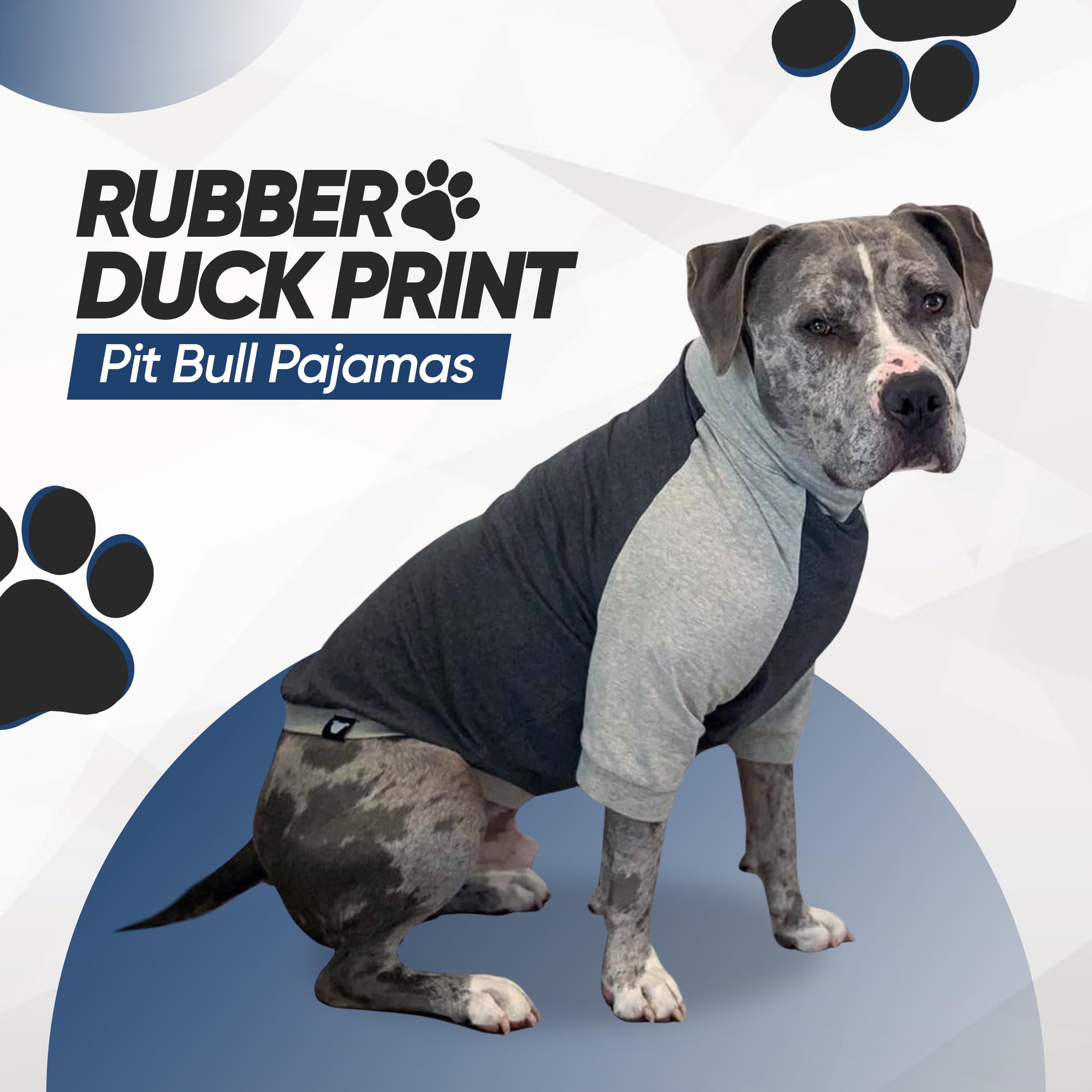 Tooth & Honey Large Dog Pullover Shirt – Breathable Cotton & Spandex Dog Shirt With Full Underbelly Coverage – Dark & Light Grey Large Dog Shirt For Allergy & Summer Protection (Large)