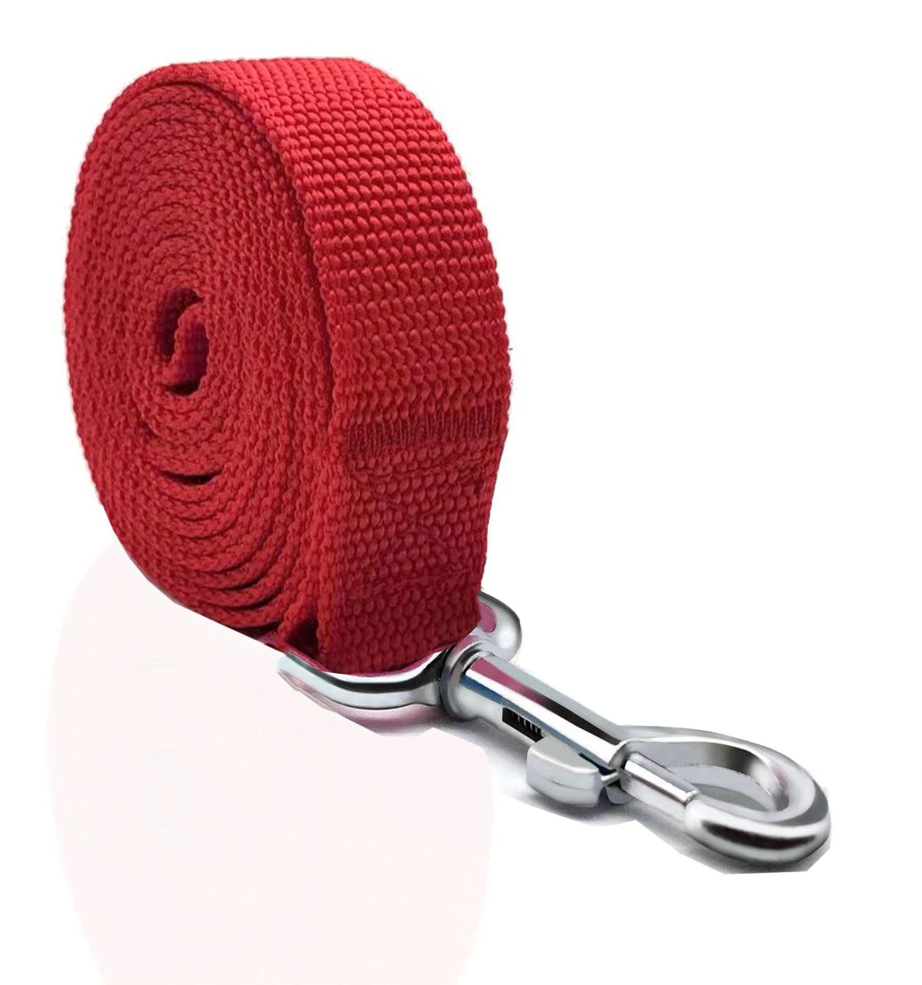Nylon Dog Leash 4 Ft 5 Feet 6 Foot Long, Walking Training Dog Leashes For Medium Large Dogs, 1 Inch Wide (1'' X 5 Ft, Red)