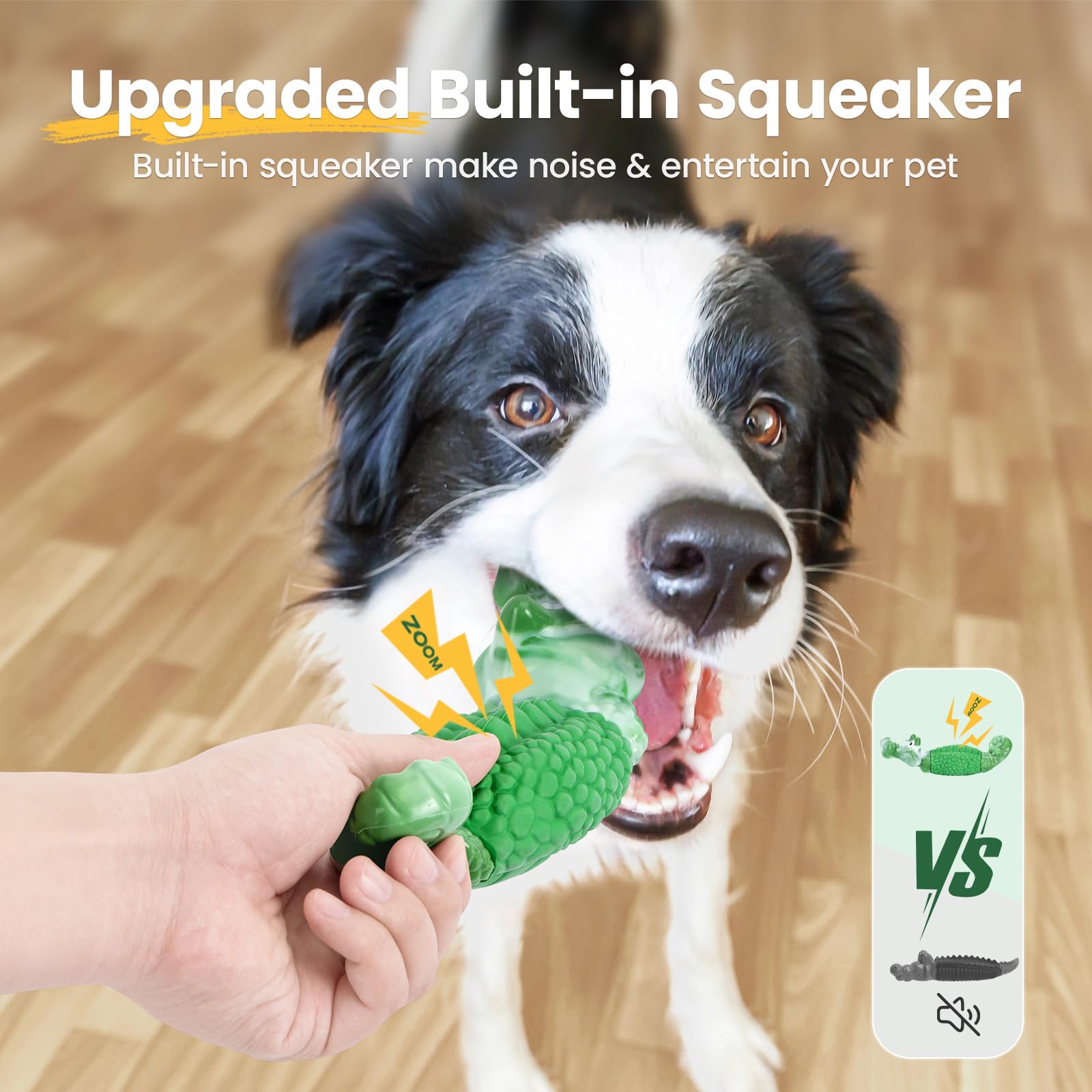 HGB Dog Toys for Aggressive Chewers, Squeaky Tough Indestructible Dog Toys for Large, Medium Breed to Keep Them Busy & Reduce An