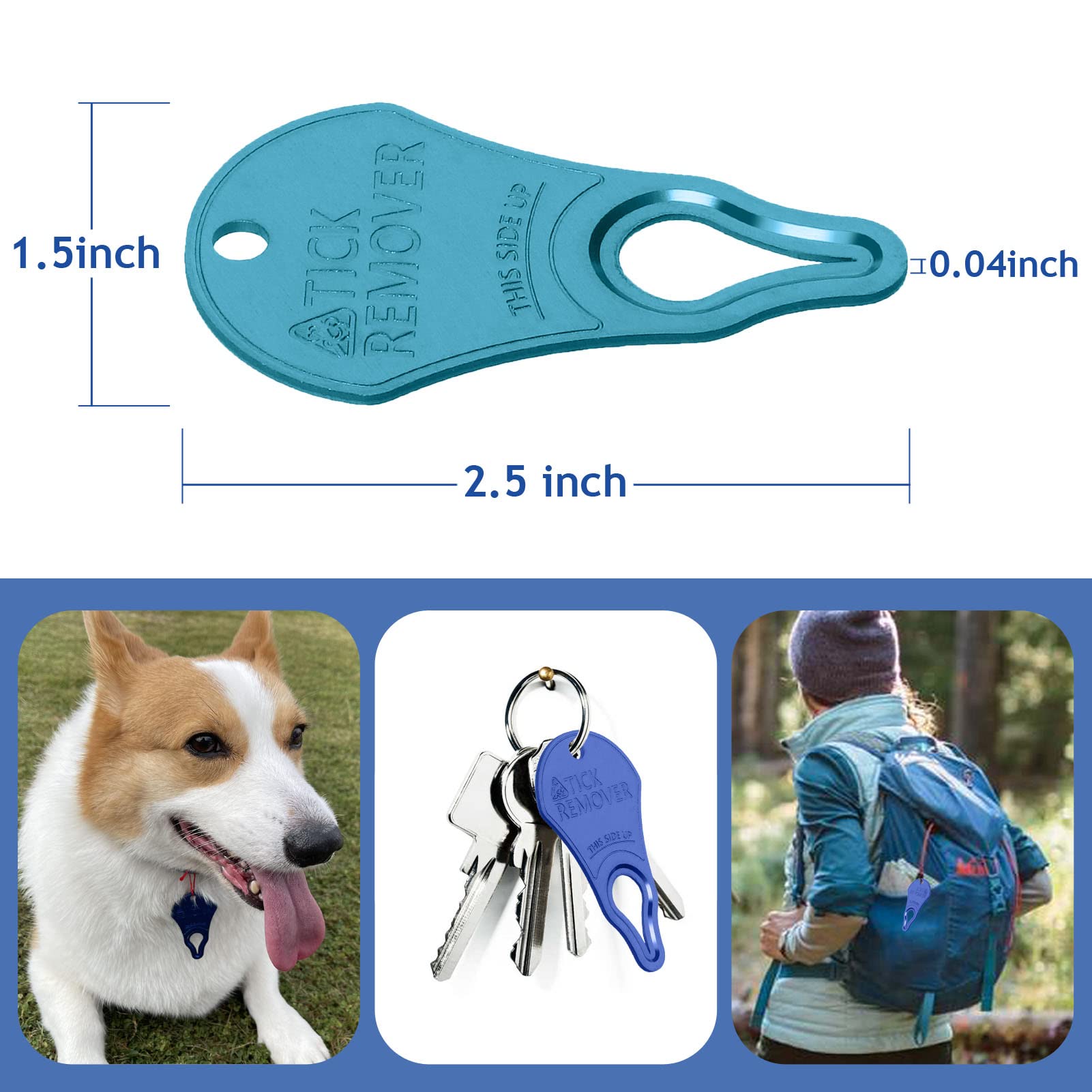 Jotovo 3 Pack Tick Remover Tool Portable, Tick Removal For Pet And Humans, Safe And Reliable, Pain-Free, Essential Tools For Outdoor Activities