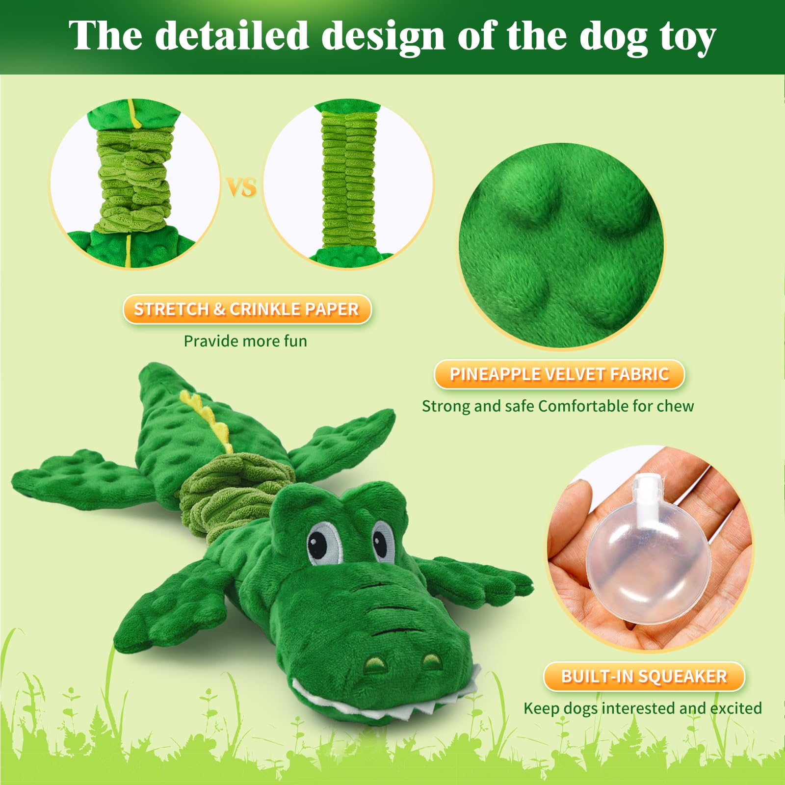Chngeary Squeaky Dog Toy for Small Medium Large Dogs