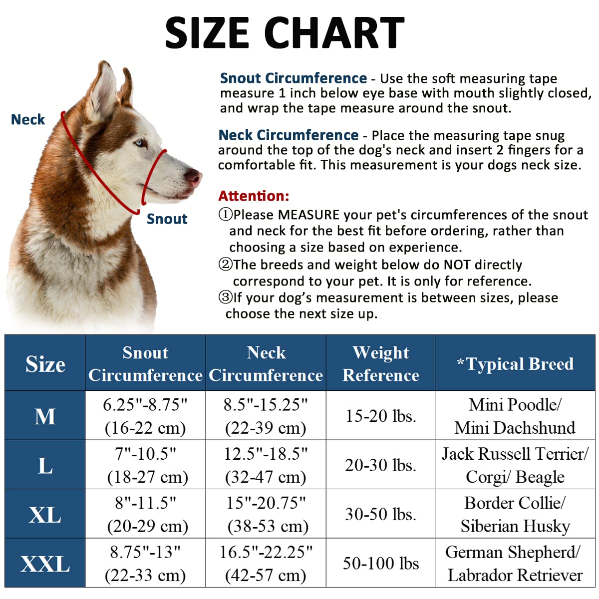 No-Pull Head Collar For Dogs Training & Walking Made Easy, Soft Dog Halter Harness With Expert Training Guide - Put An End To Pulling On The Leash (M, Navy Blue)