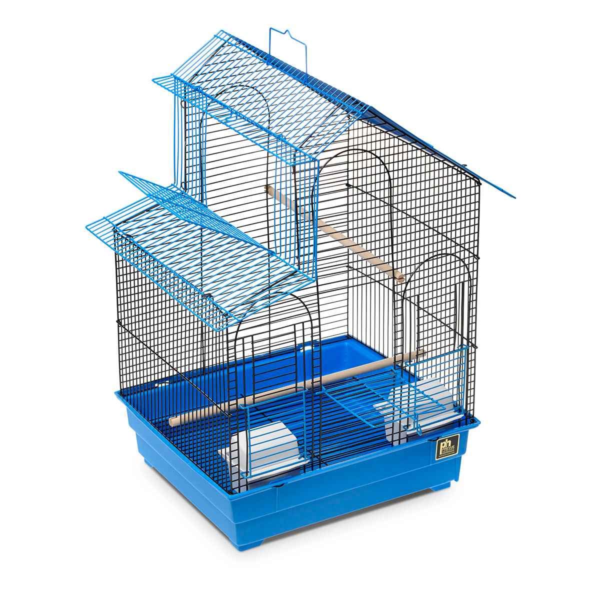 Prevue Pet Single Pk 41614 House Style Keet Cage- Blue/Black - Sp41614-1