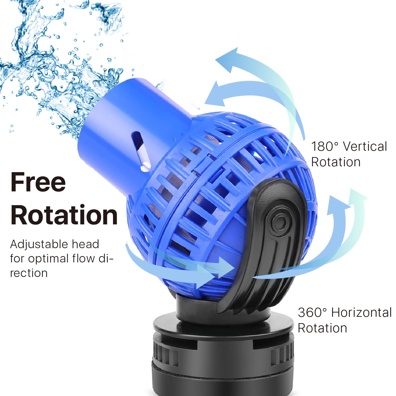Flexzion Submersible Wave Maker 360 Degree Circulation Pump W/Magnetic Mount & Adjustable Flow Rate For Aquarium Fish Marine Cor