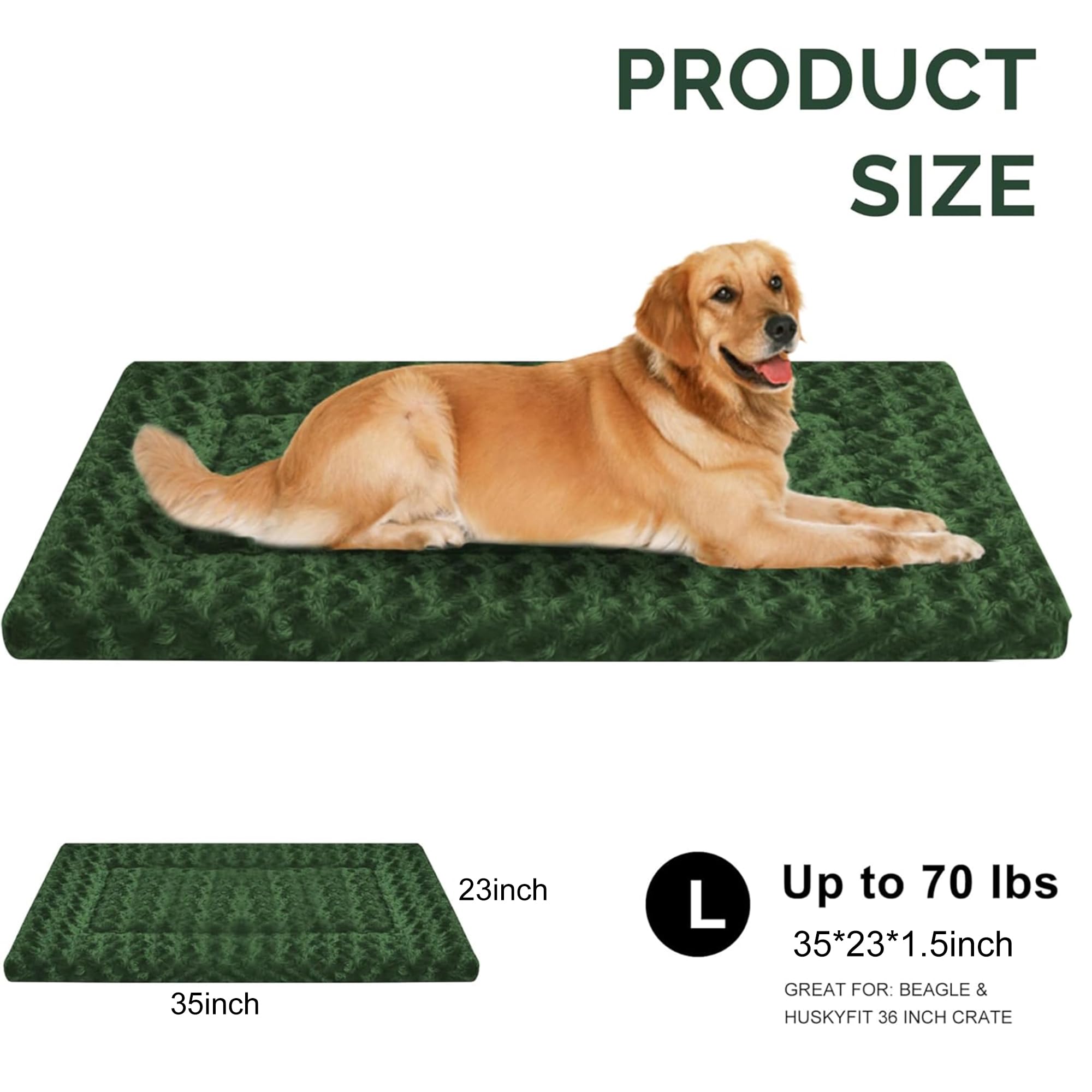 Reversible Dog Mat - Soft Bed Crate Pads With Dual-Sided Design For All Seasons - Durable, Machine Washable For Crates, Travel,