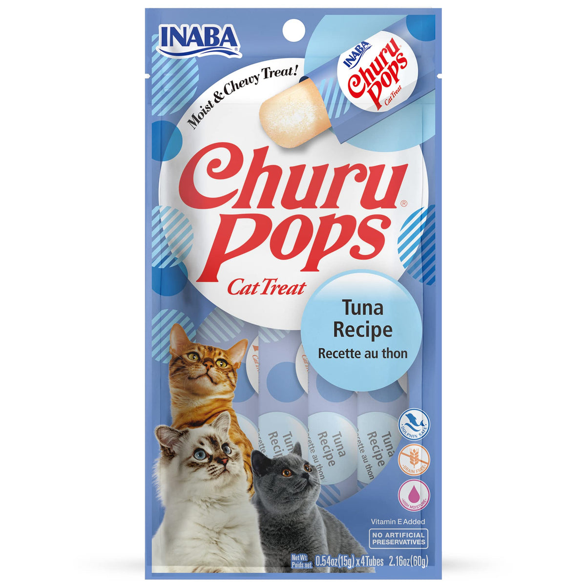 Inaba Churu Pops Moist And Chewy Cat Treat Tuna Recipe 4 Tubes