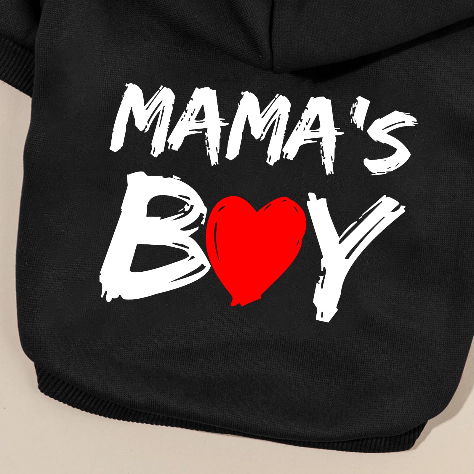 Cayxatiu Cat Hoodies For Cats Pet Puppy Clothes Dog Hoodie Mama'Boy Printed Hooded Sweatshirt For Small Medium Size Dogs(Black,M