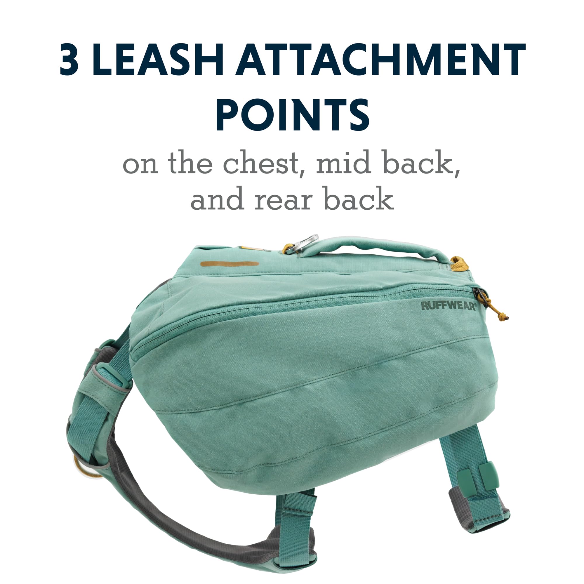 Ruffwear, Front Range Dog Day Pack, Backpack With Handle For Hikes & Day Trips, River Rock Green, Small