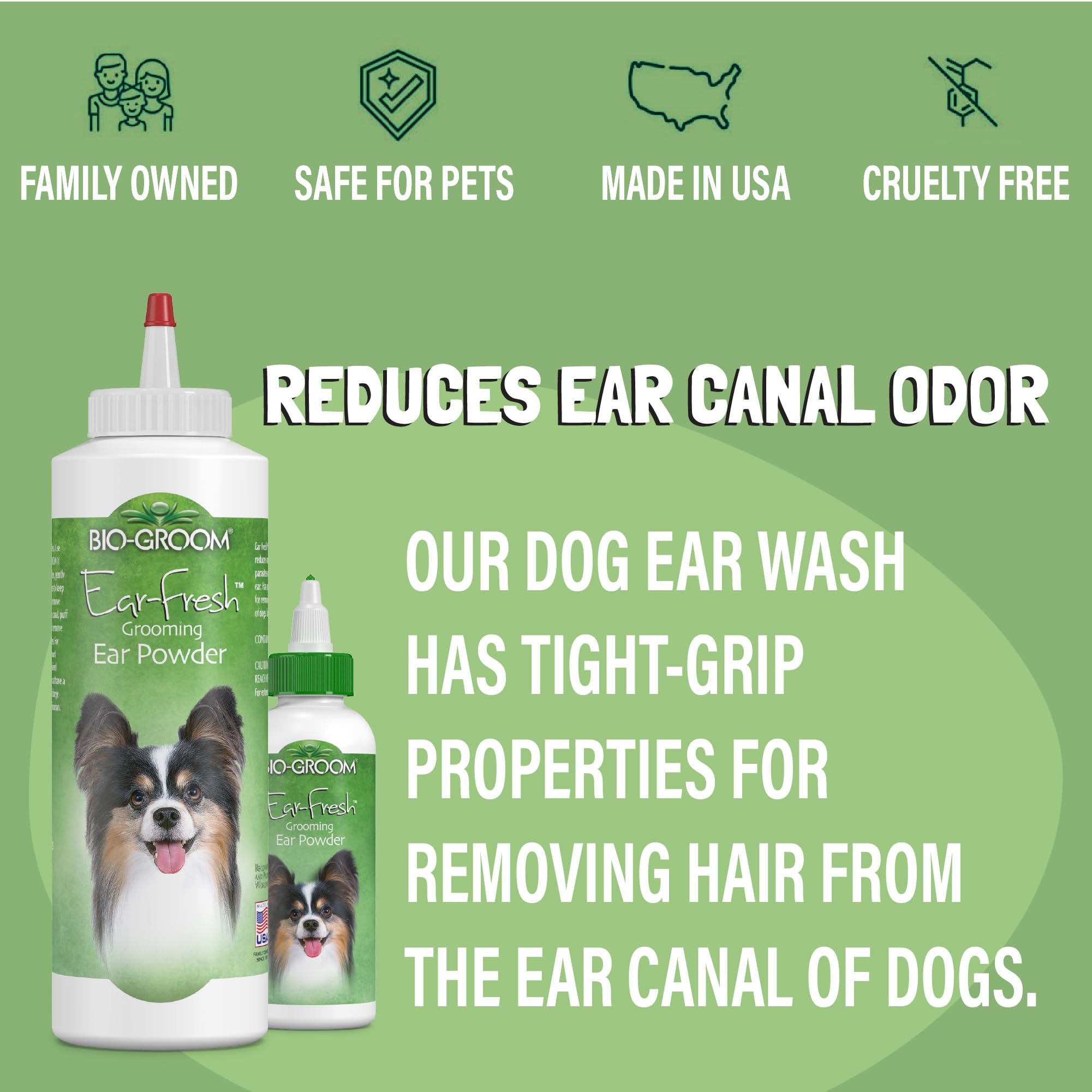 Bio-Groom Ear-Fresh Grooming Powder - Cat & Dog Ear Cleaner, Bathing Supplies, Cruelty-Free, Made in USA - 85 g 1-Pack