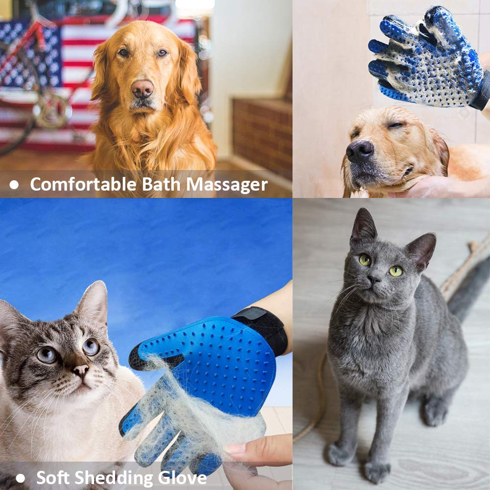 Pet Grooming Kit For Cats And Small Dogs, Undercoat Deshedding Tool Set, Gently And Effectively Remove Loose Hair And Reduce Shedding, Includes A Brush And A Double-Sided Silicone Glove