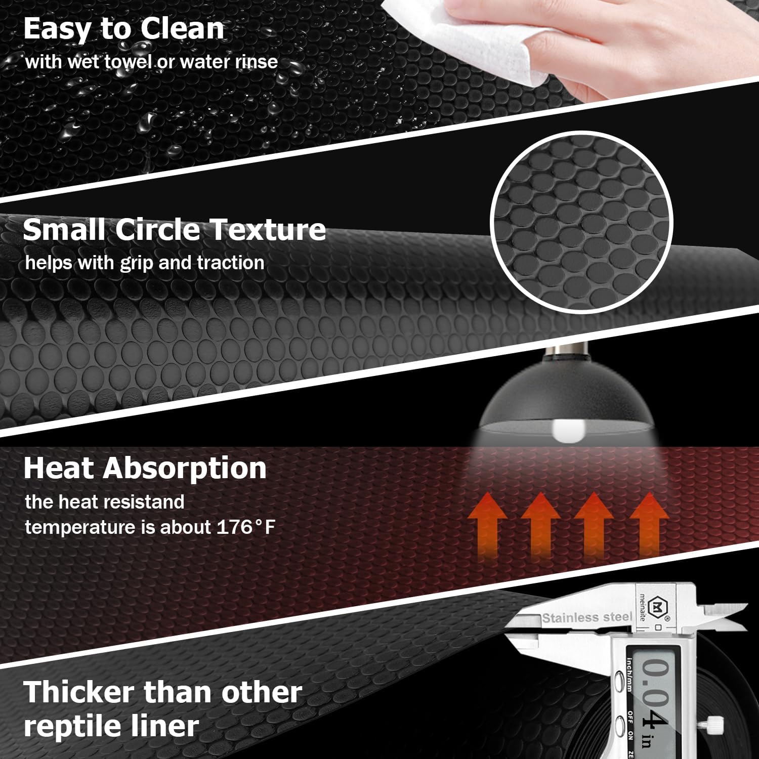 120 Gallon Reptile Terrarium Mat Liner, 96'' X 24'' Bearded Dragon Tank Accessories, Bearded Dragon Substrate Flooring For 4X2X2