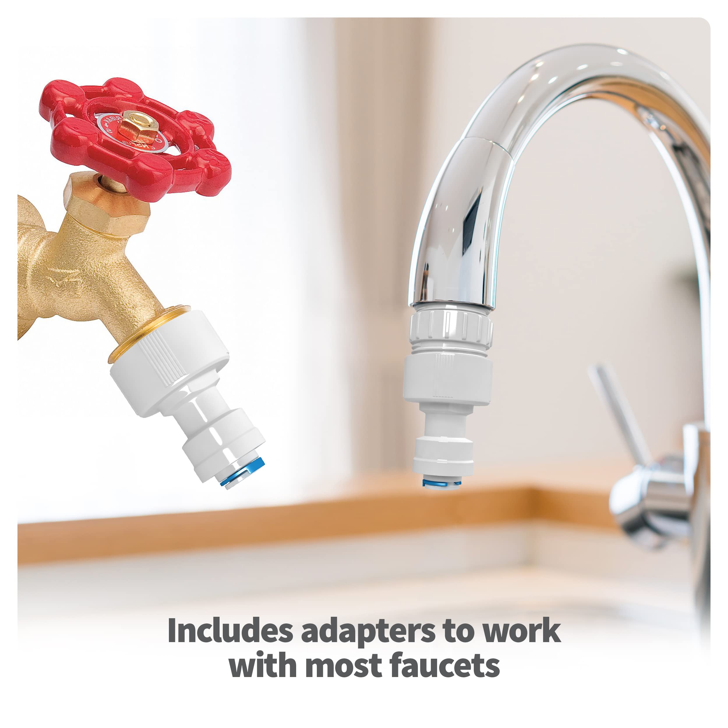 Aquaticlife Ro Buddie 3-Stage Reverse Osmosis Water Filtration System, Ro Unit 100 Gpd