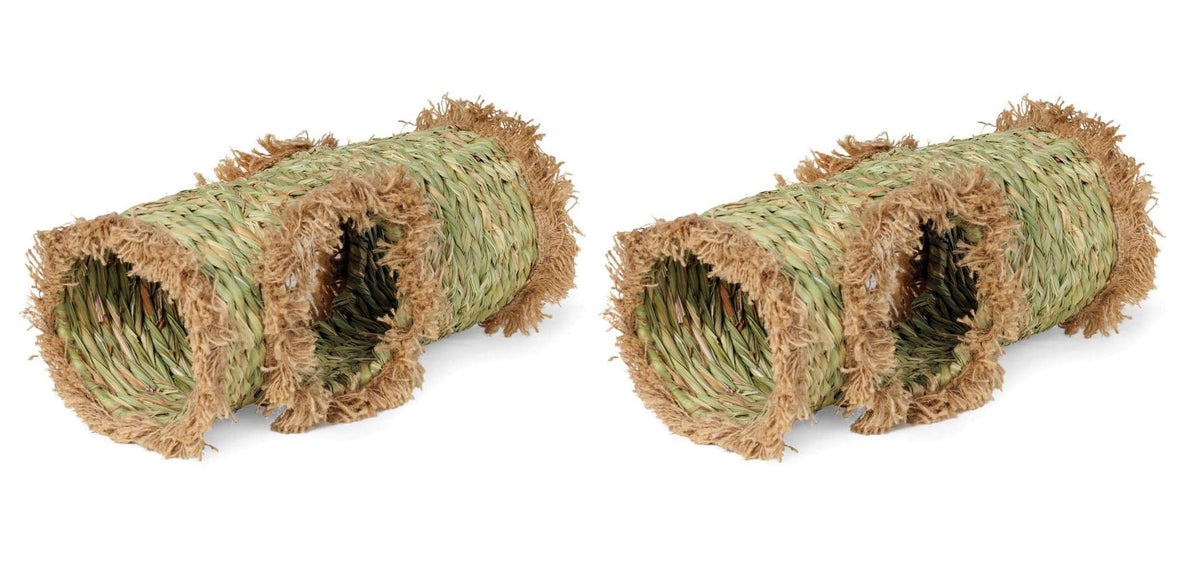 Prevue Pet Products 2 Pack Of Nature'S Hideaway Grass Tunnels, Medium, For Guinea Pigs Dwarf Rabbits And Ferret