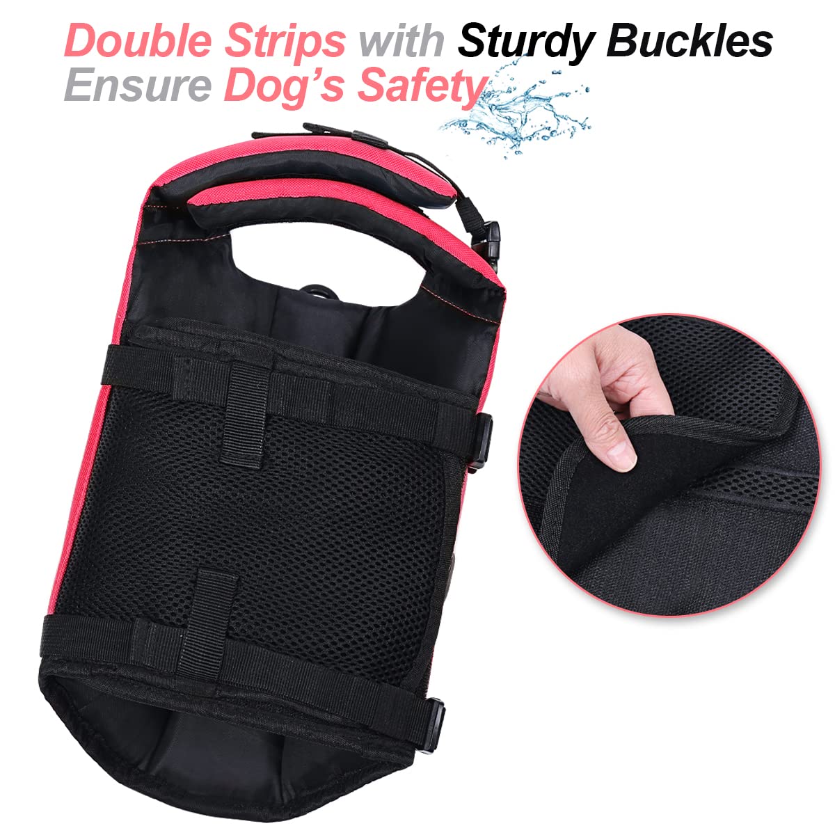 Vivaglory Dog Life Jacket With Removable Front Float, Life Vest With Reflective Trims & Extra Padding For Swimming & Boating, Br