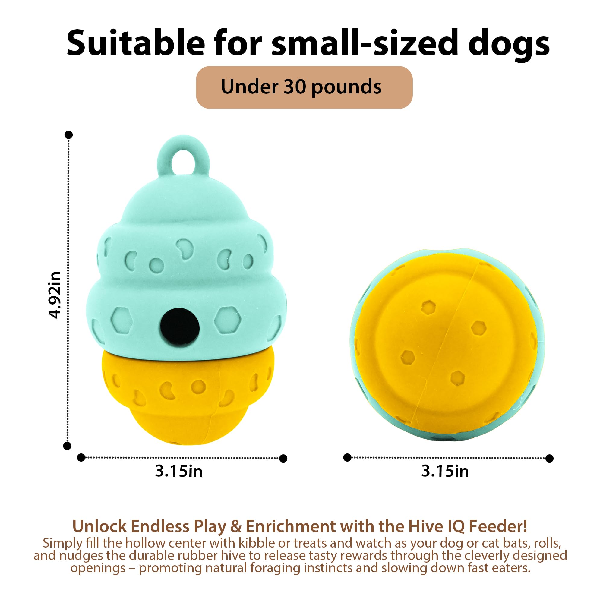PawSailor Dog Treat Dispensing Toys, Interactive Slow Feeder Toy - Fill and Freeze Dog Food, Keep Them Busy-Reduces Anxiety/Bore