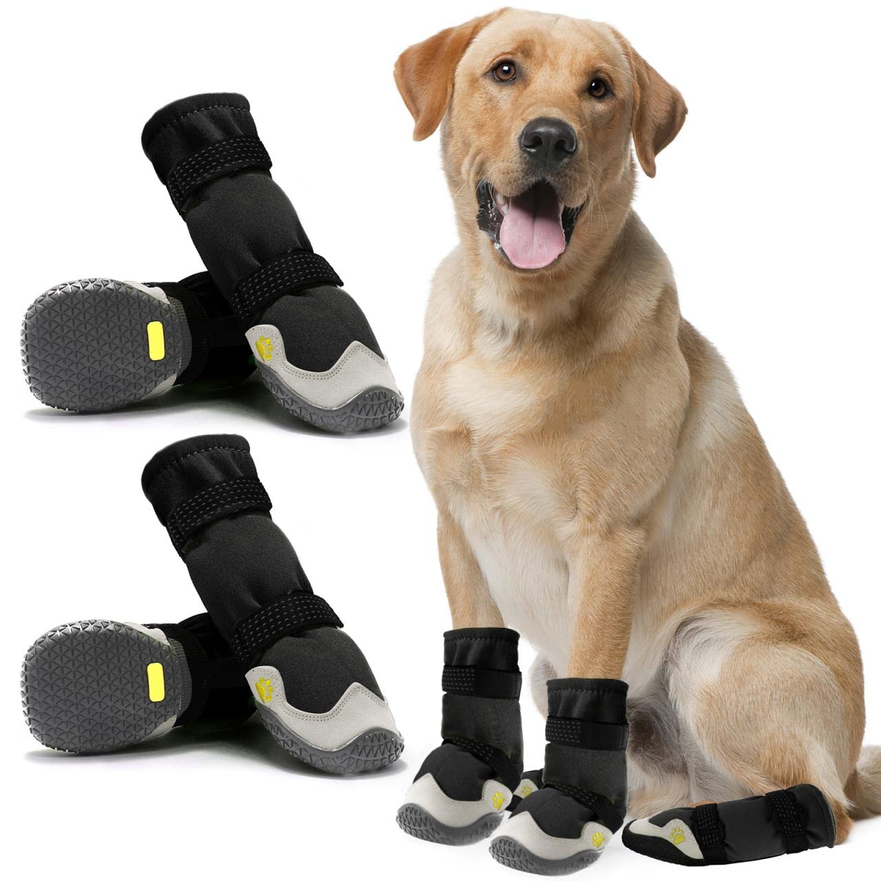 Dog Shoes For Hot Pavement Anti-Slip Dog Boots & Paw Protectors For Summer Rainy Day Dog Snow Boots Waterproof Dog Shoes For Sma
