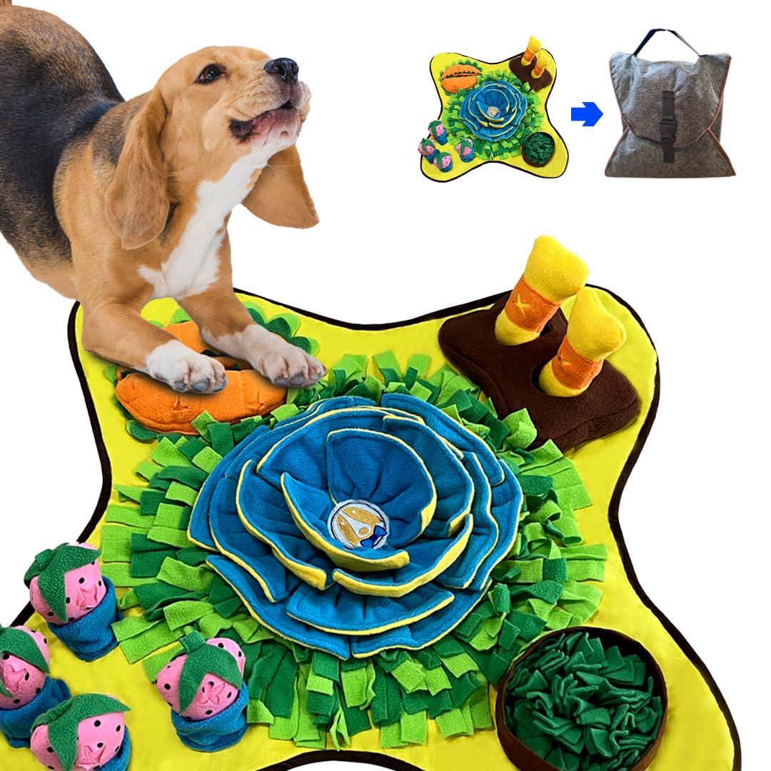 Murve Snuffle Mat For Dogs Large Size 28.7 X 28.7 In. Tire Your Dogs Out Activity Mat For Boredom And Stimulation, Higher Entert