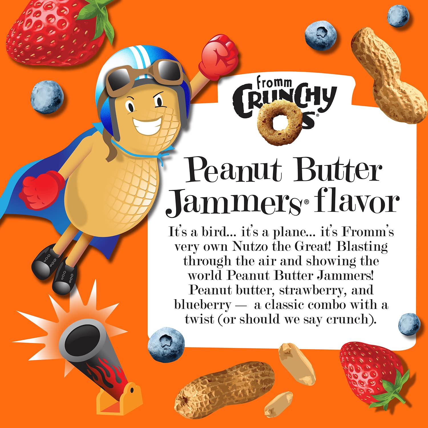 Fromm Crunchy Os Dog Treats, 6 oz. (Peanut Butter Jammers Flavor Treats)