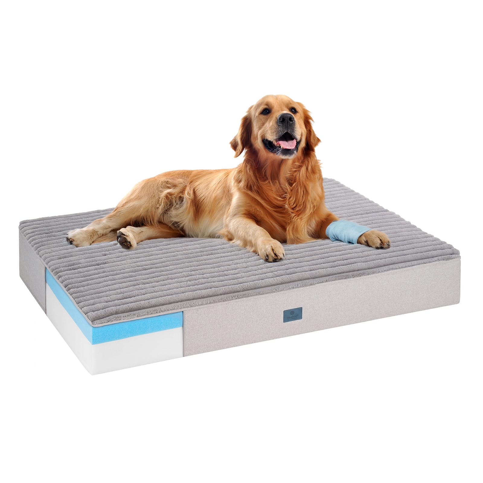 Veehoo Orthopedic Memory Foam Dog Bed for Senior Dogs, 7 Thick XL Dog Bed