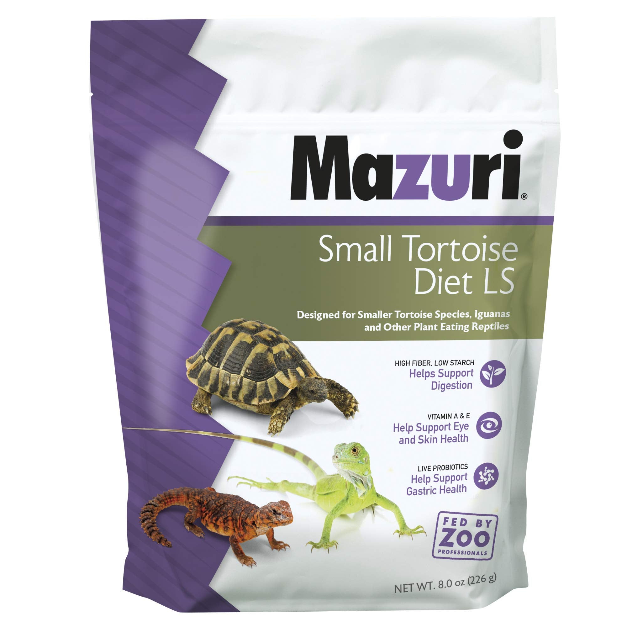 Mazuri | Juvenile Tortoise Food for Baby Tortoises | 8 Ounce (8 oz) Bag
