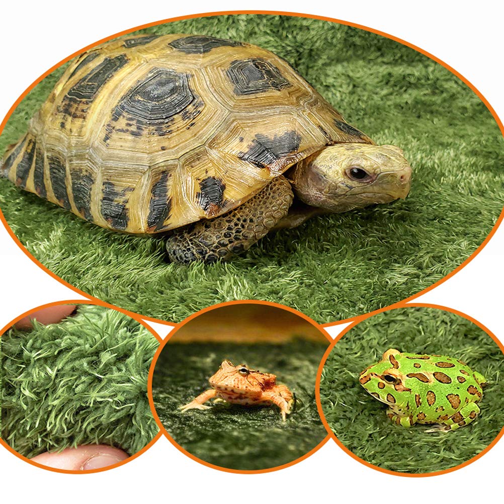 Kathson 2Pcs Reptile Carpet Terrarium Liner Tortoise Bedding Reptile Substrate Liner Mat Pet Cage Mats Supplies For Lizard Snake