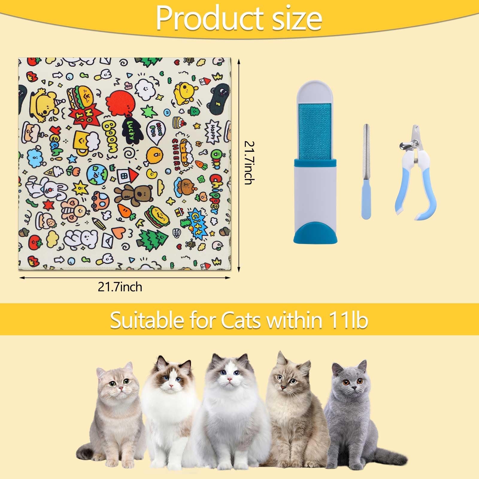 Lovelypaws Cat Grooming Wrap, Anti-Scratch & Escape-Proof, Suitable For Nail Clipping, Ear Cleaning, Teeth Brushing, Multi-Purpo