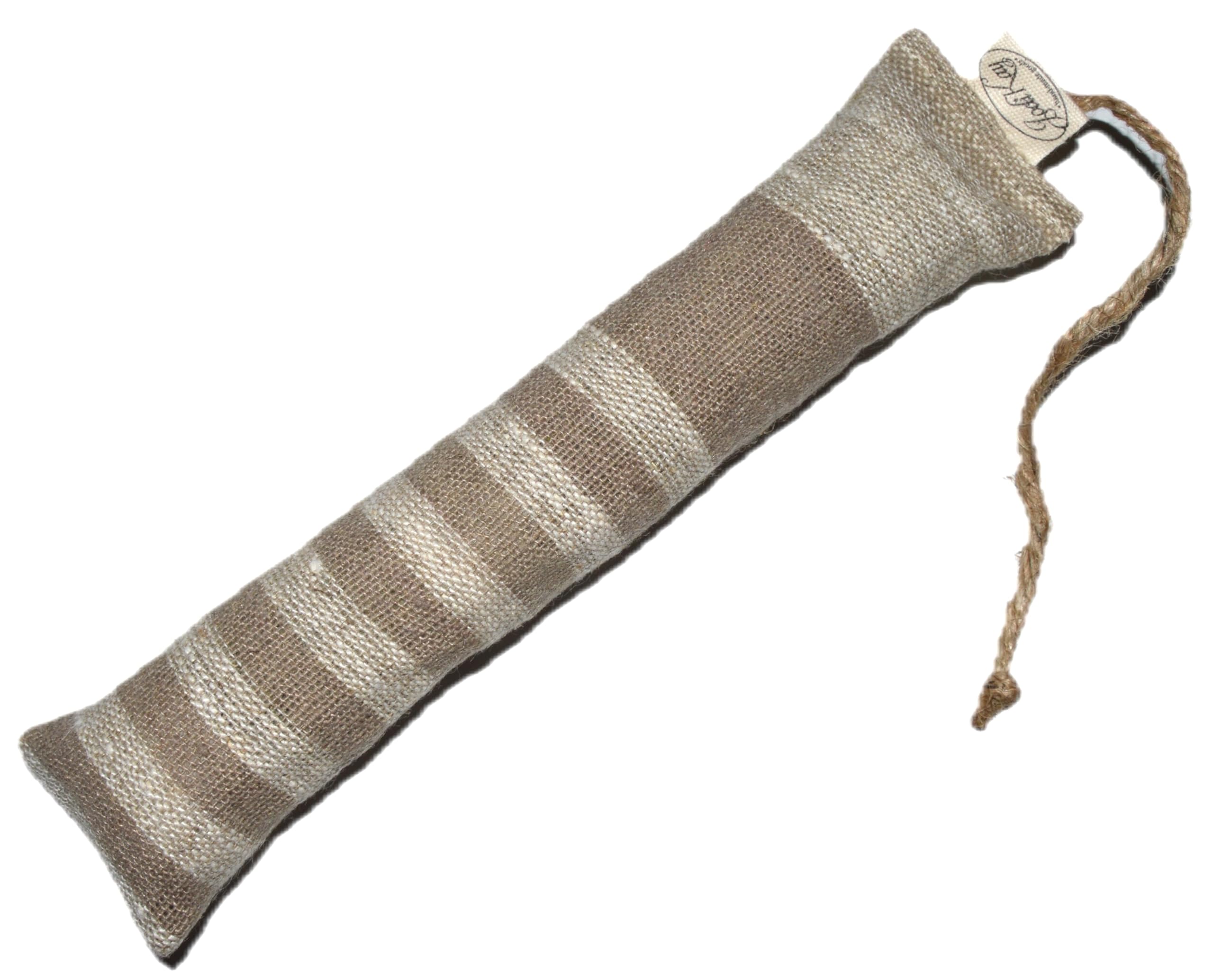 All Natural Kitty Catnip Kicker Handmade Cat Toy (9 Inch, Brown Narrow Stripe)