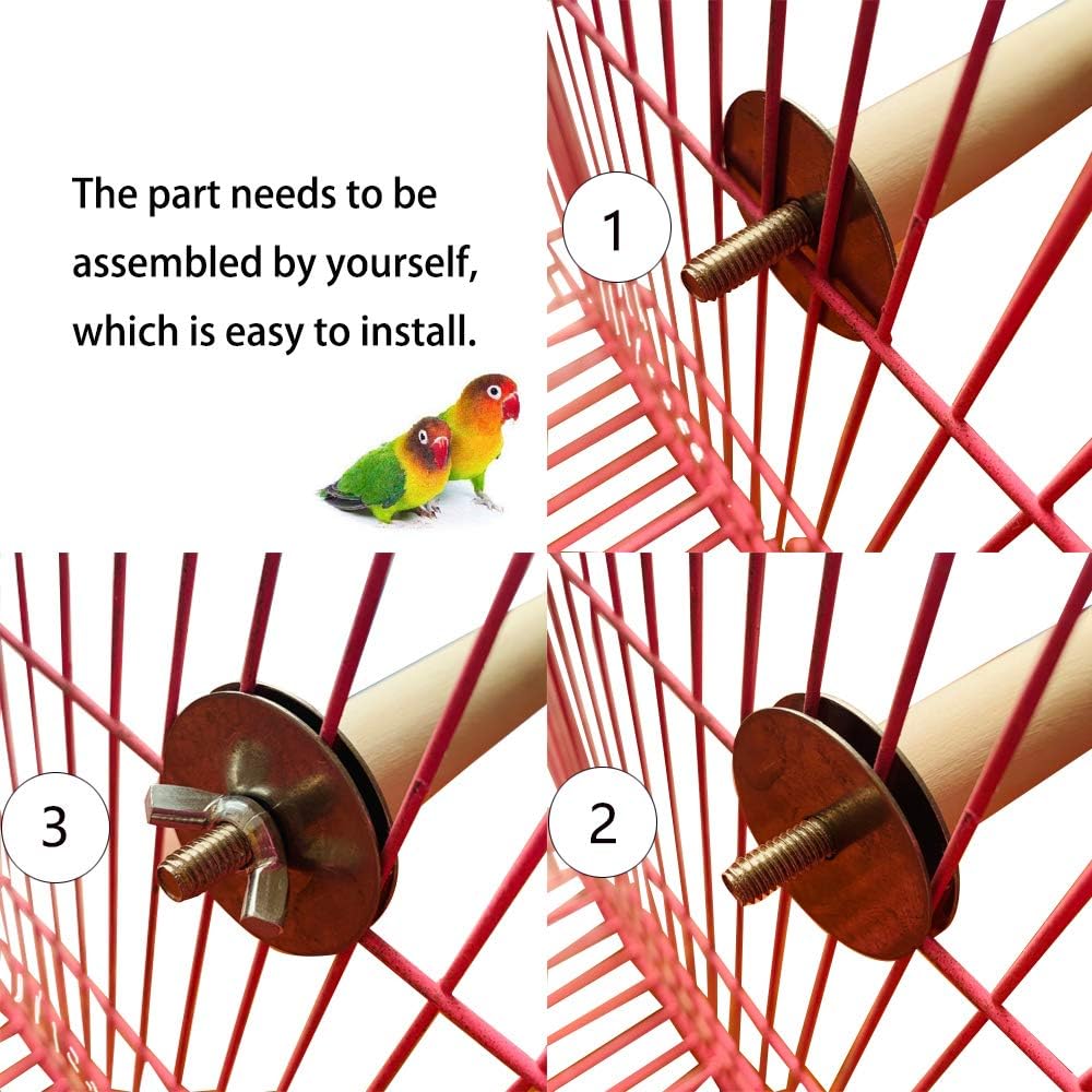 Pinvnby Bird Playground, Wood Parrot Parrot Play Gym Bird Play Stand Perch Bird Cage Accessories For Small And Medium Bird Parrot Parakeet Cockatiel Conure Love Birds Finch