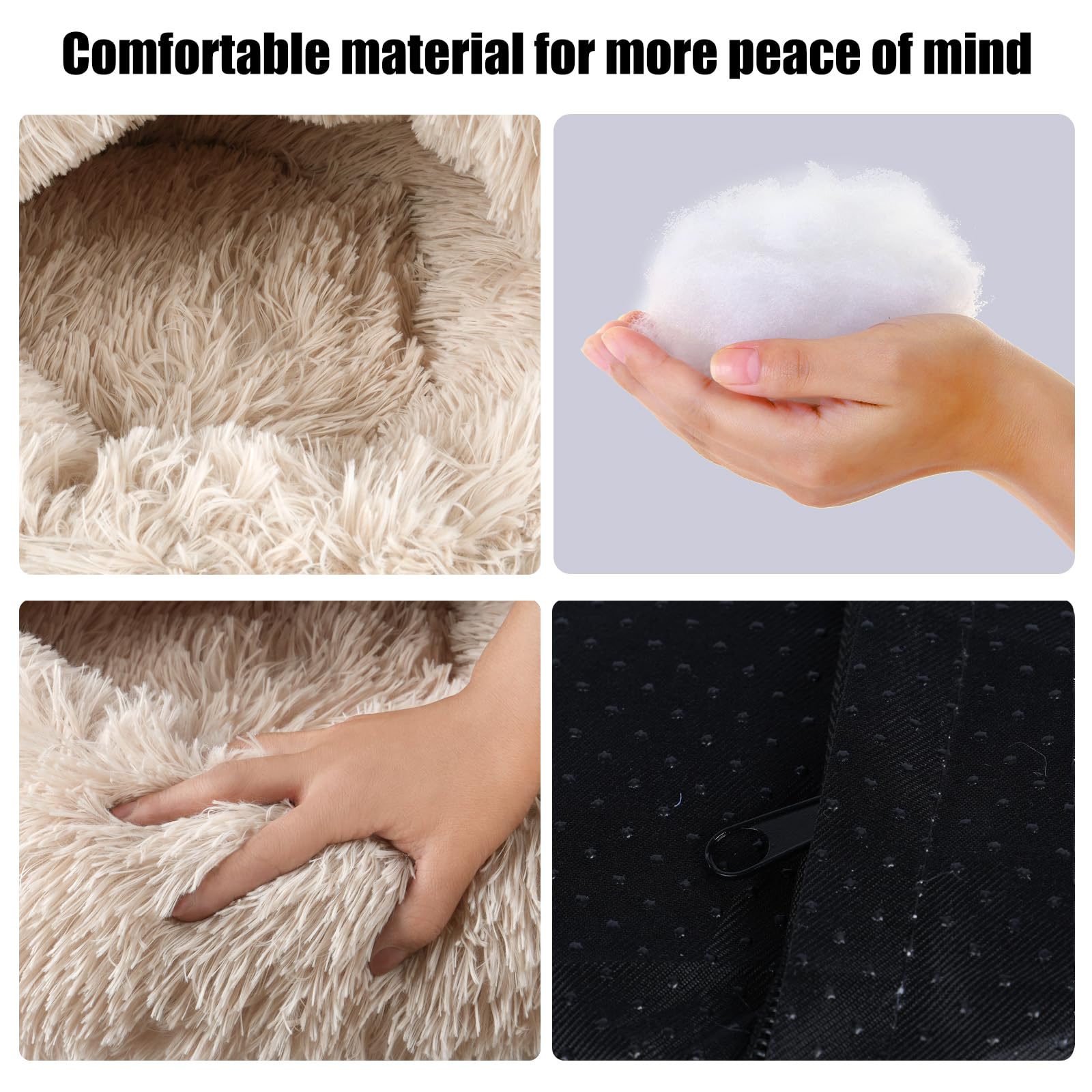 Formycatie Cat Beds For Indoor Cats,Cat Cave For Puppy And Kitty,Calming Small Dog Bed For Small Dogs With Cover Cave,Cozy Warmi