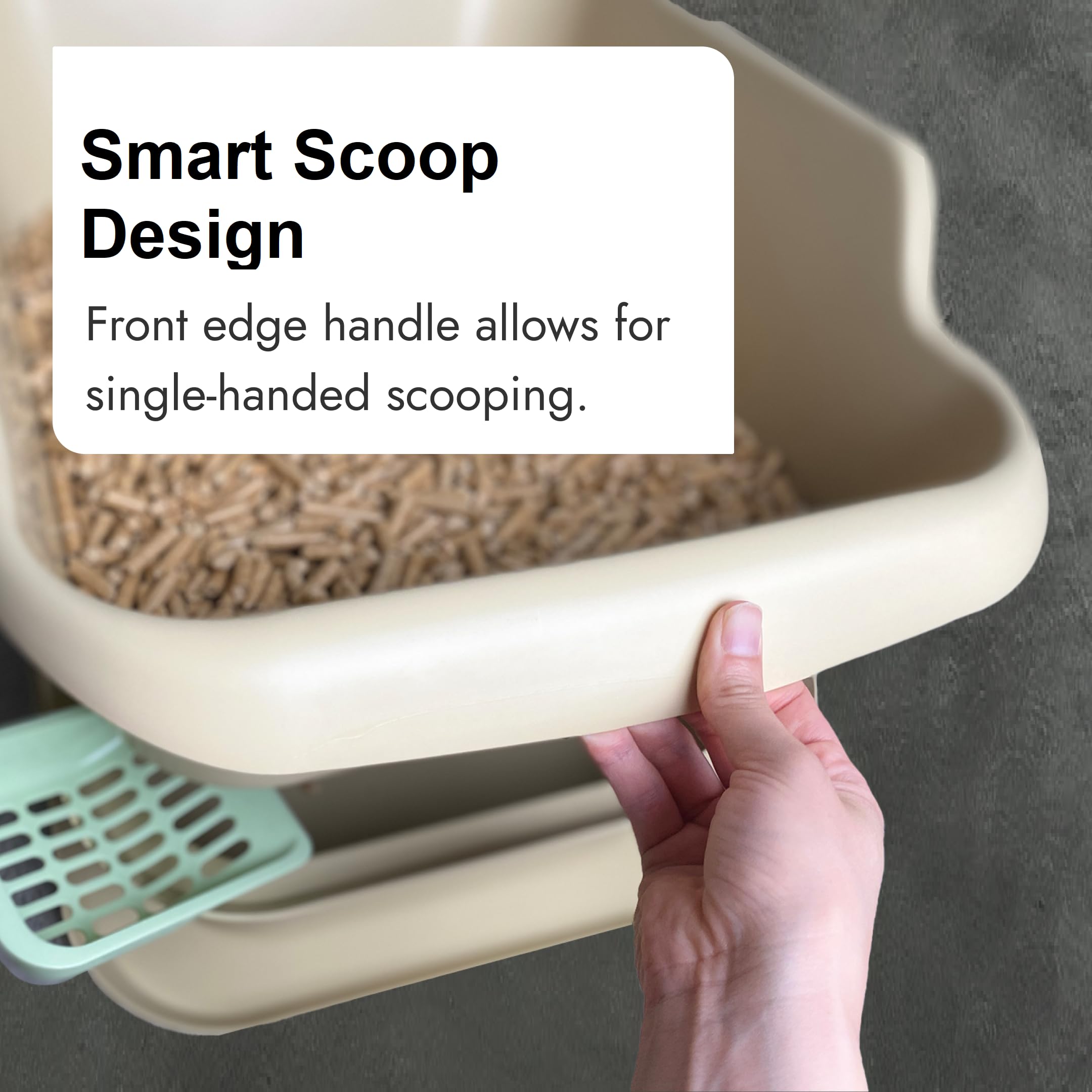 Mr. Catman Mr Catman Cat Sifting Litter Box For Pine Pellets With Sifter Pan & Extra-Large 7-Day Waste Storage Tray, Sifting Cat