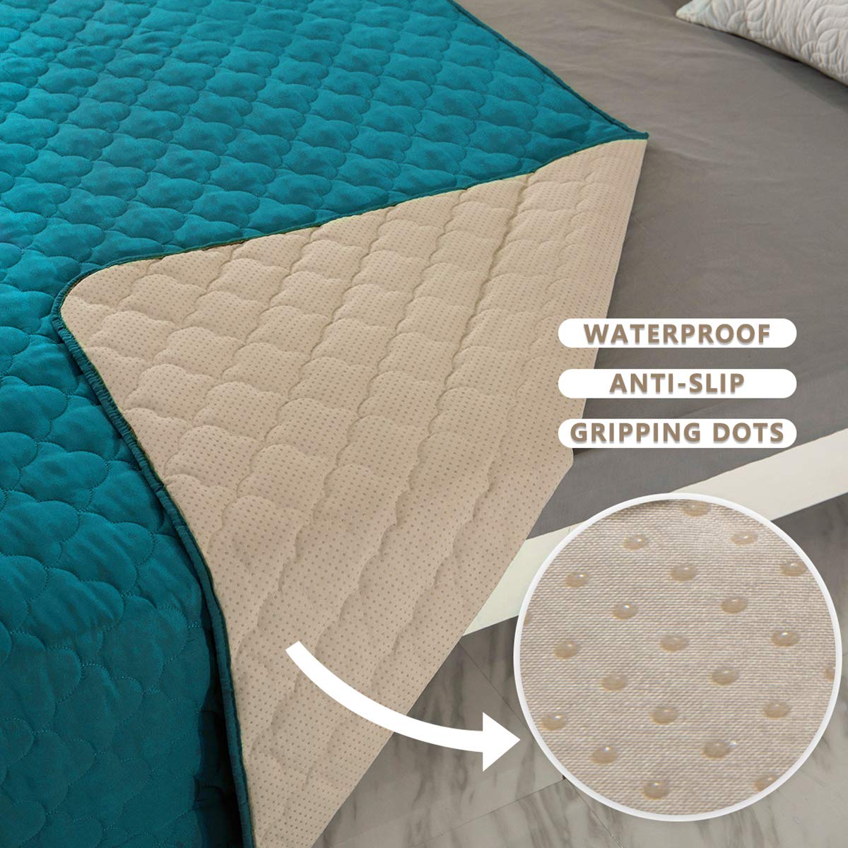 Spxtex Dog Bed Covers Dog Rugs Pet Pads Puppy Pads Washable Pee Pads For Dog Blankets For Couch Protection Super Soft Pet Bed Covers For Dog Training Pads 1 Piece 82'X82' Aqua