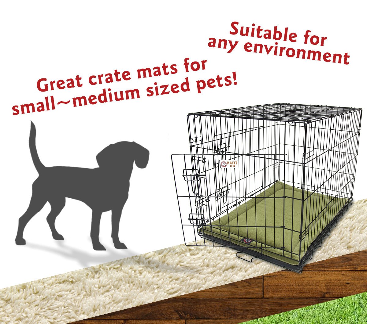 30' Villa Fern Crate Dog Bed Mat By Majestic Pet Products