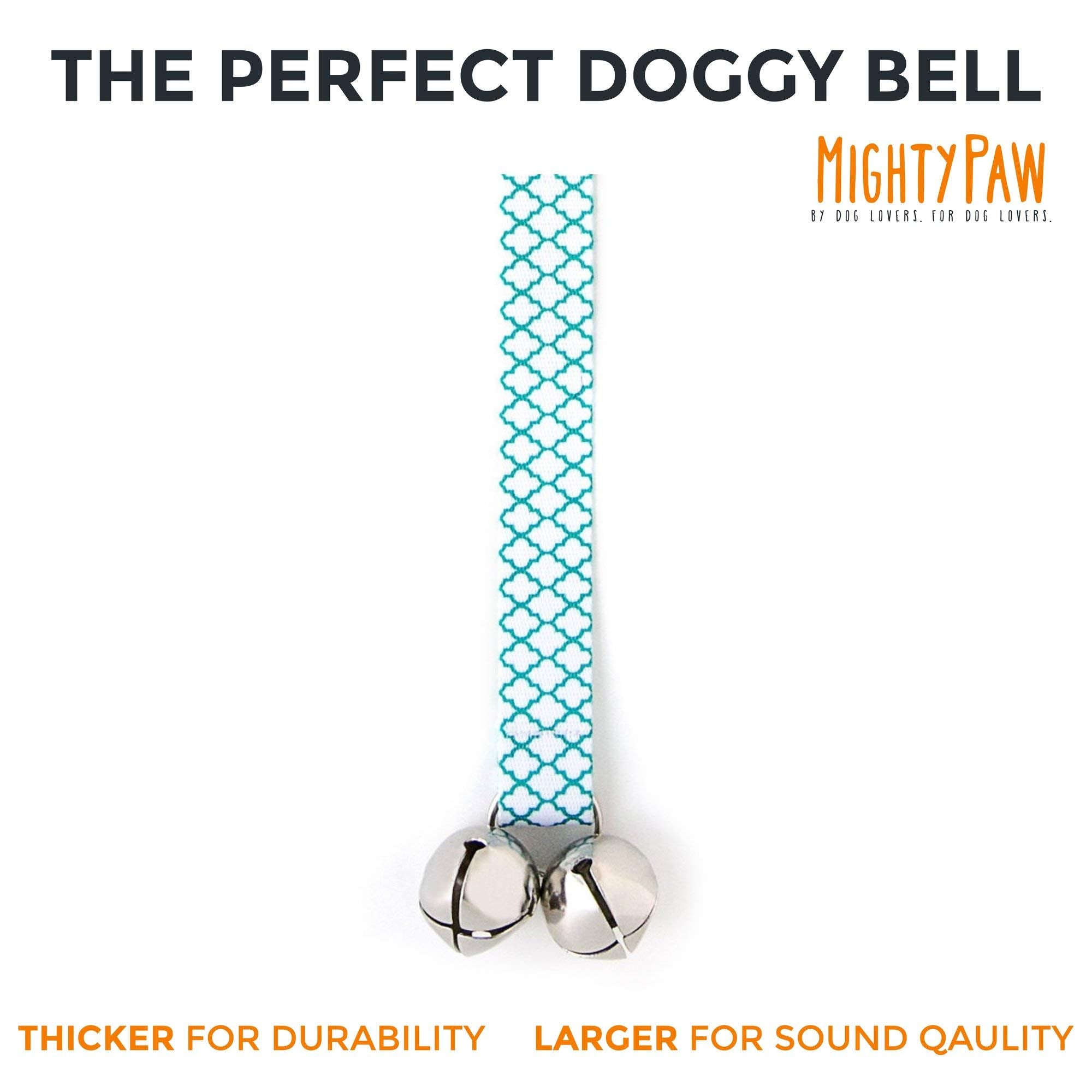Mighty Paw Dog Doorbells 2.0 - Potty Training Aid - Housetraining Doggy Door Bells - Bell for Dog to Ring to Go Outside - Doggie