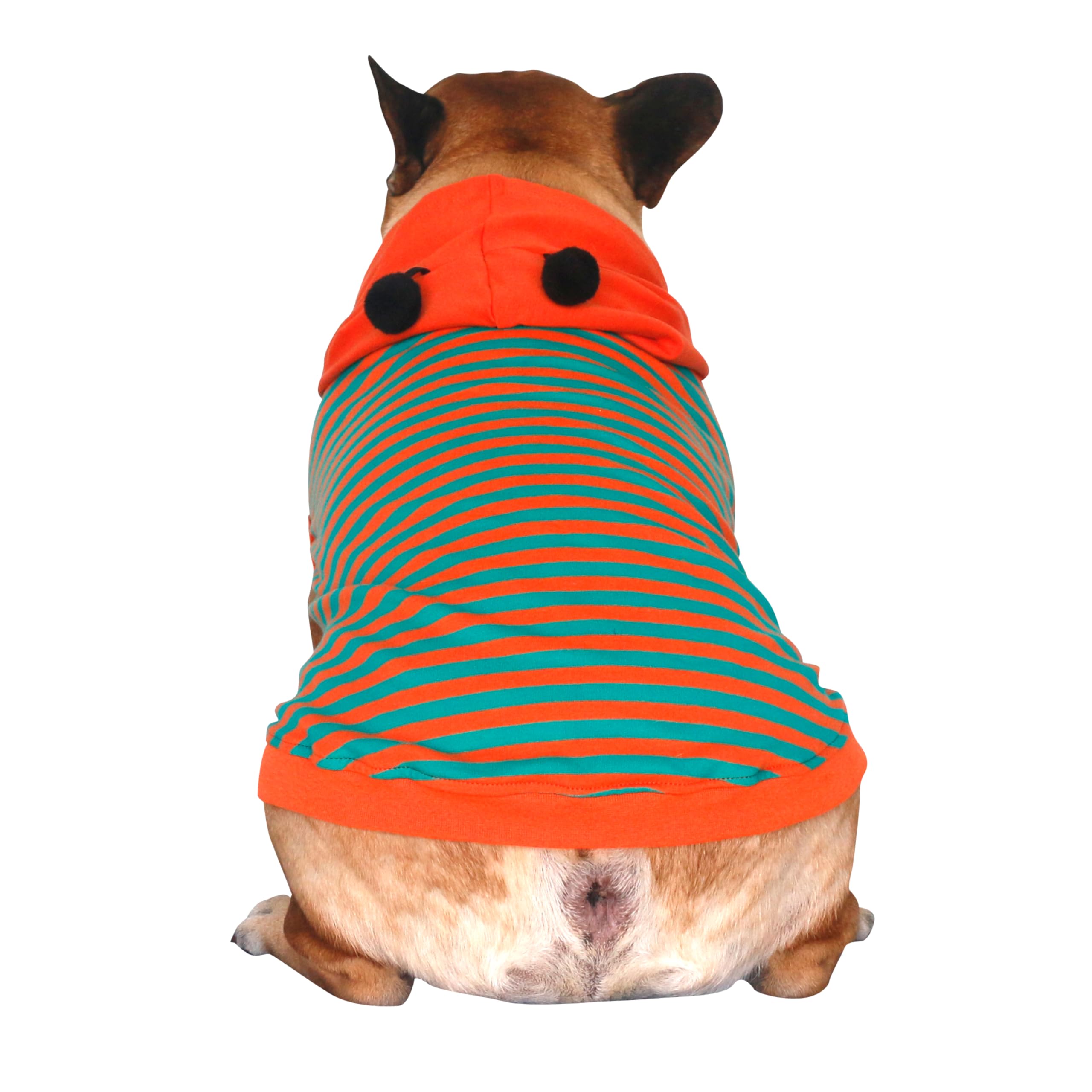 Ichoue I Am A French Bulldog Bumble Bee Halloween Costumes Clothes Hoodies Shirts Vest For Medium Dogs Cold Weather Winter Coats Frenchie English Pug Pitbull Boston Terrier - Orange Green, Large