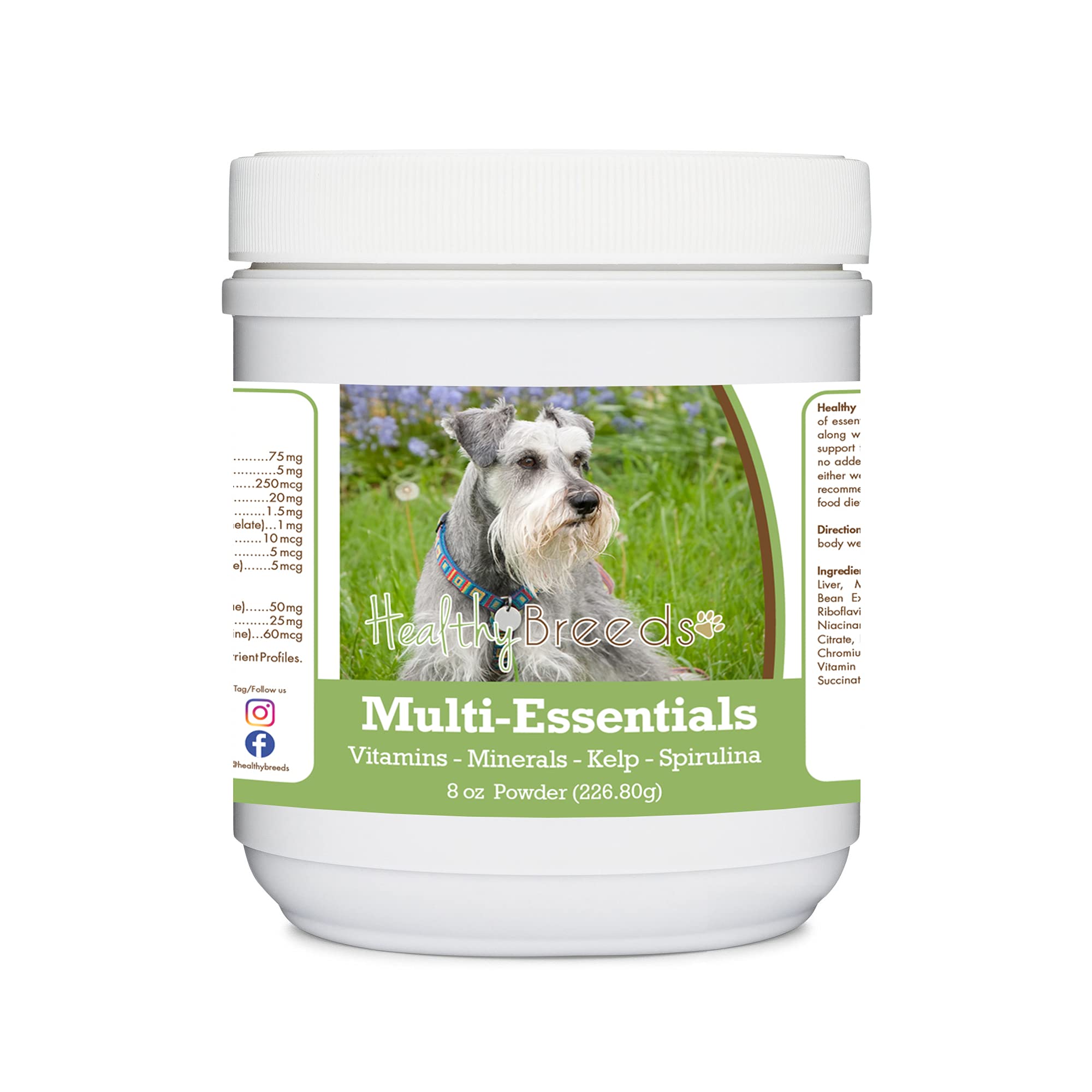 Healthy Breeds Miniature Schnauzer Multi-Essentials Powder for Dogs - an Ideal Supplement of Vitamins, Minerals & Antioxidants f