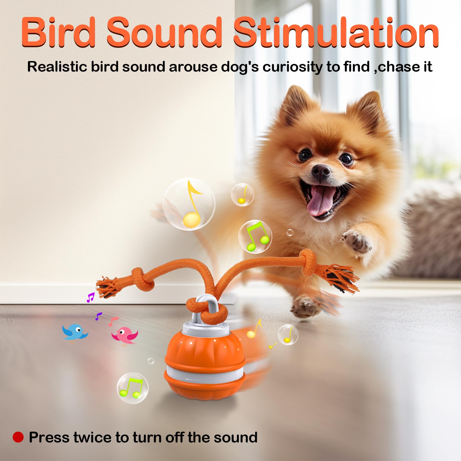 Salodal Peppy Pet Ball For Dogs, Dog Interactive Toys,Motion Activate Rolling Ball For Puppy/Small Dogs, Automatic Moving Toy,Us