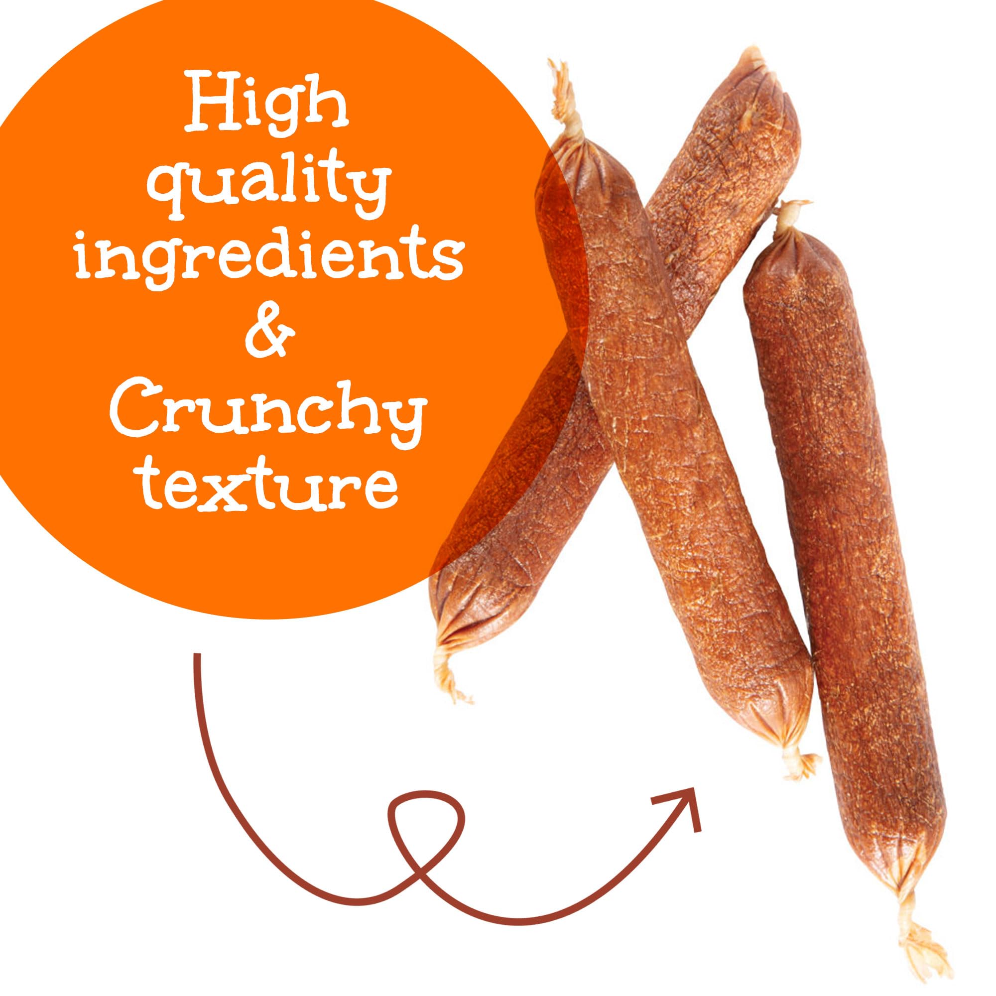 Happy Howies Sausage Treats - Healthy Chewy Dog Treats, Flavorful, Slow Cooked, Natural Ingredients, Hormone Free - Turkey, 80