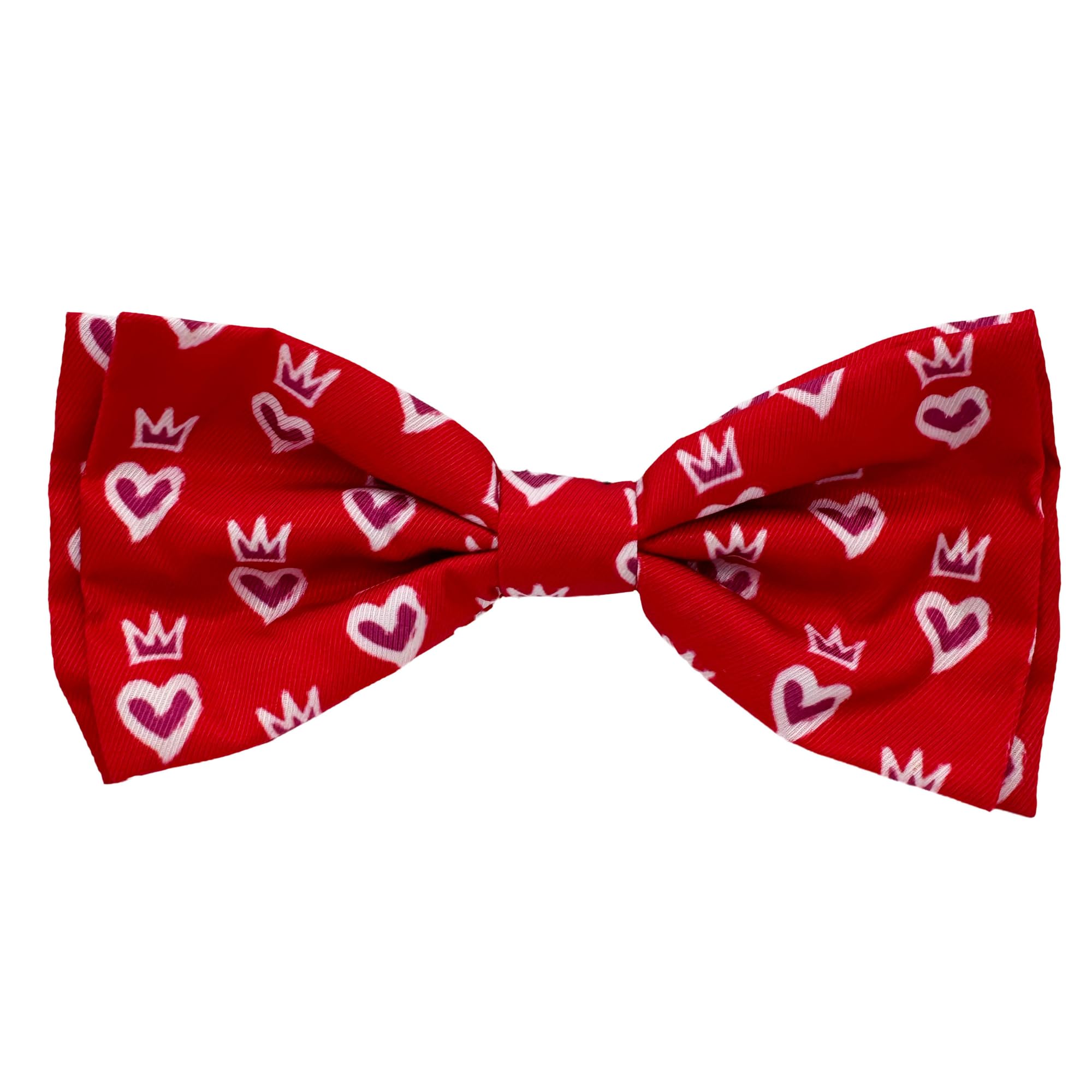 Huxley & Kent Bow Tie For Pets - King & Queen Of Hearts (Large) - Valentine'S Day Bow Tie Collar Attachment - Fun Bow Ties For D