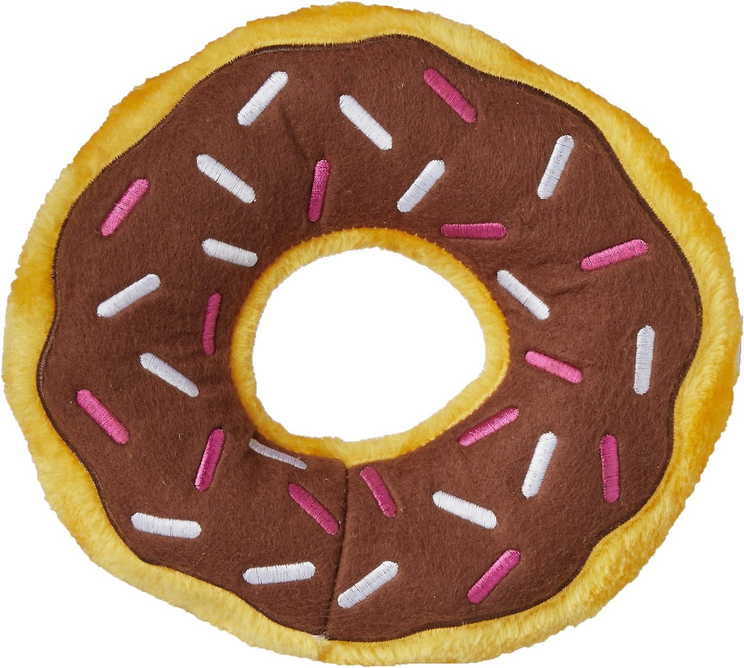 ZippyPaws ZP863 Jumbo Donutz Chocolate Squeak Toy, Brown
