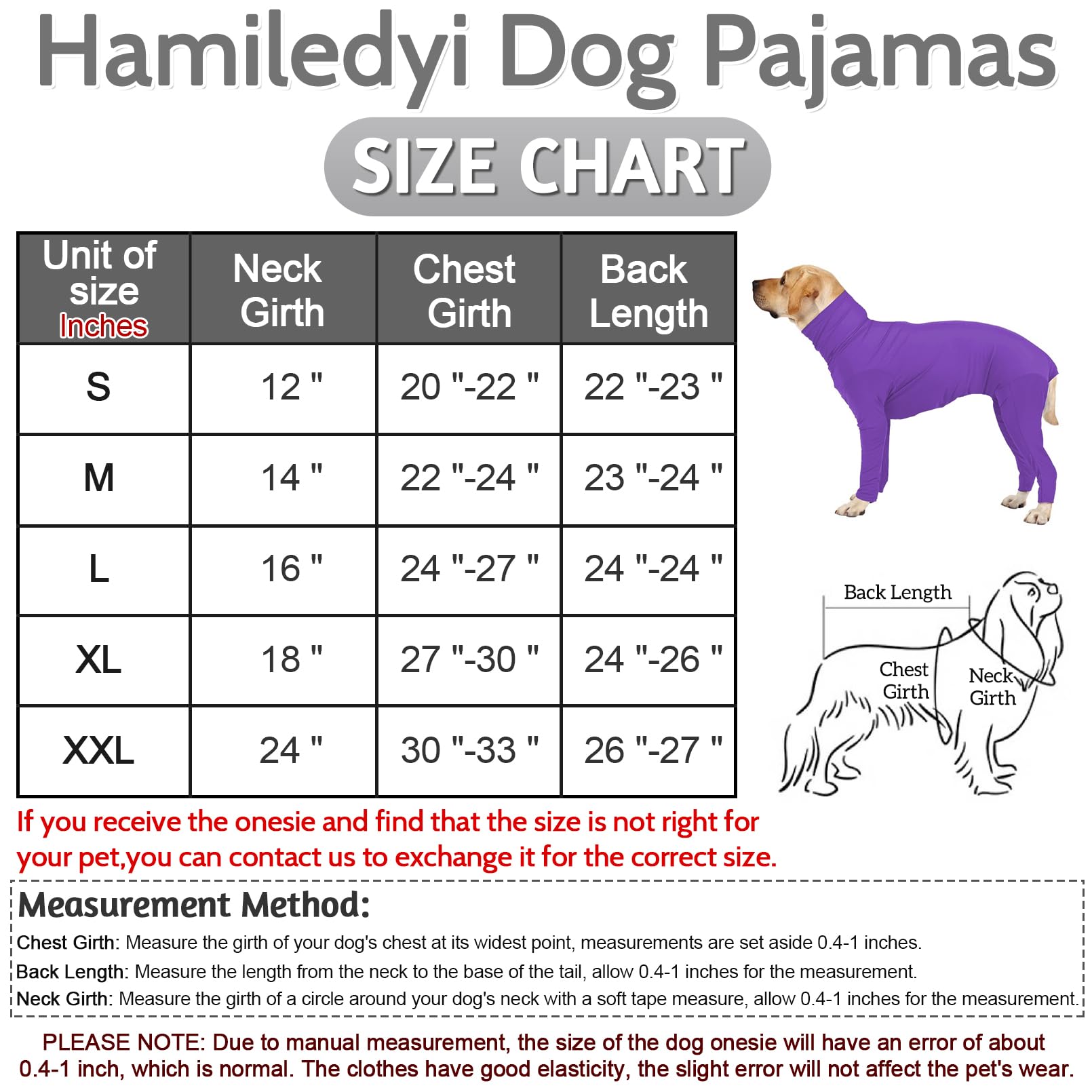 Hamiledyi Dog Onesie Anti-Licking Dog Bodysuit Spay Surgical Recovery Suit for Dogs Pet Cone Alternative After Surgery Dog Shedd