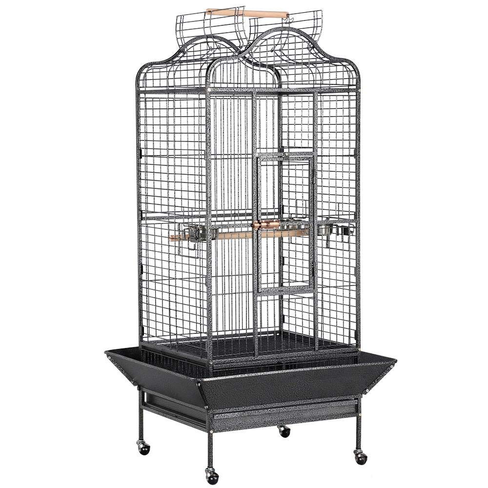 Topeakmart Extra Large Parrot Bird Cage Mini Macaw Cockatoo Cockatiels African Grey Bird Cage With Open Play Top