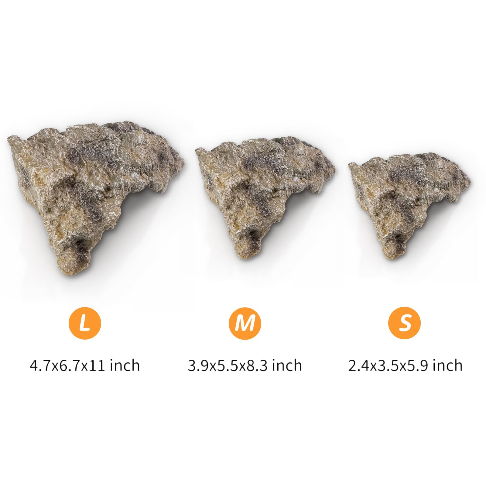 Reptile Hides Large Rock Reptile Cave Hideout Terrarium Habitat Decor Ornament Shelter For Snake Geckos Lizards Bearded Dragon Turtle Frogs Amphibians