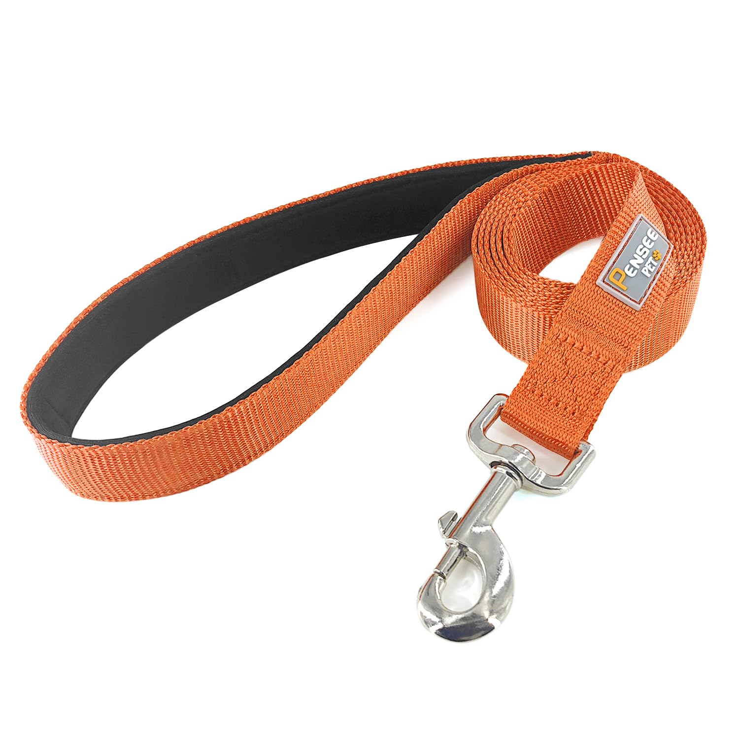 Penseepet Basic Dog Leashes 6 Ft Padded Handle Nylon Dogs Leashes For Large Dogs Orange