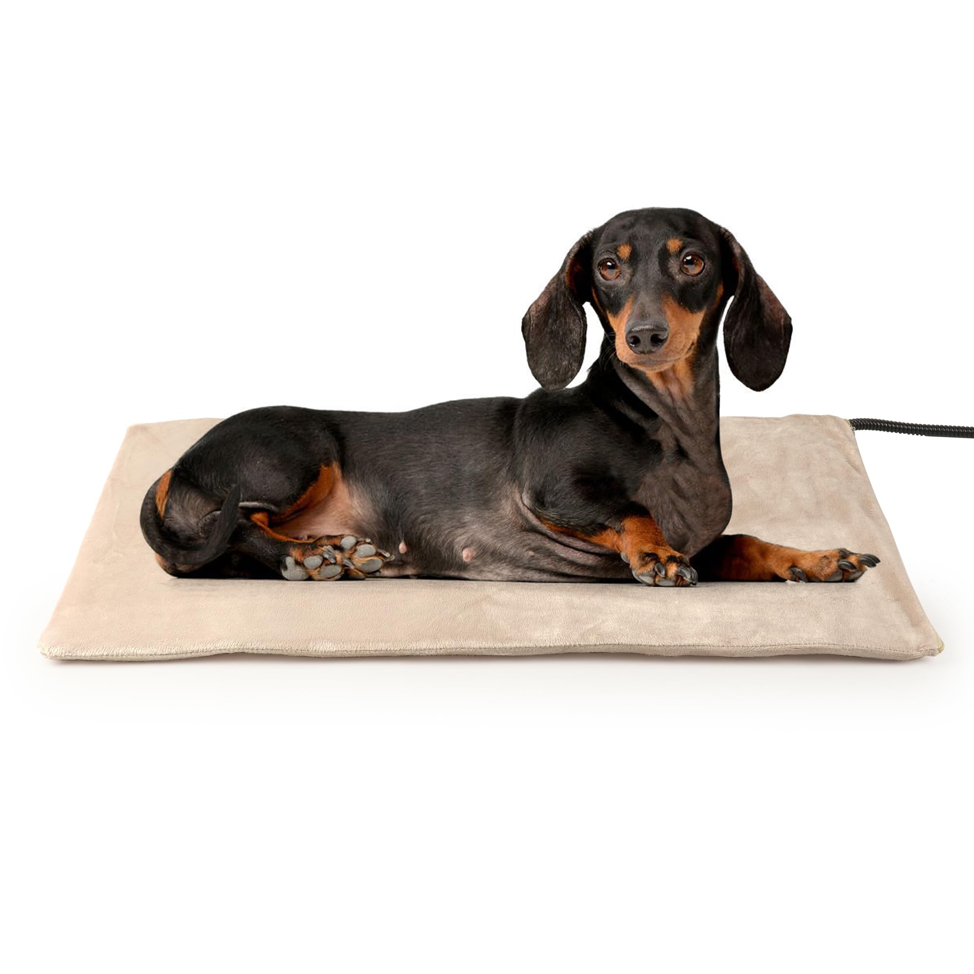 Nicrew Pet Heating Pad For Dogs And Cats, Heated Dog Bed With Steel-Wrapped Cord And Soft Fleece Cover, 27.5 X 17.5 Inch, 50 Wat