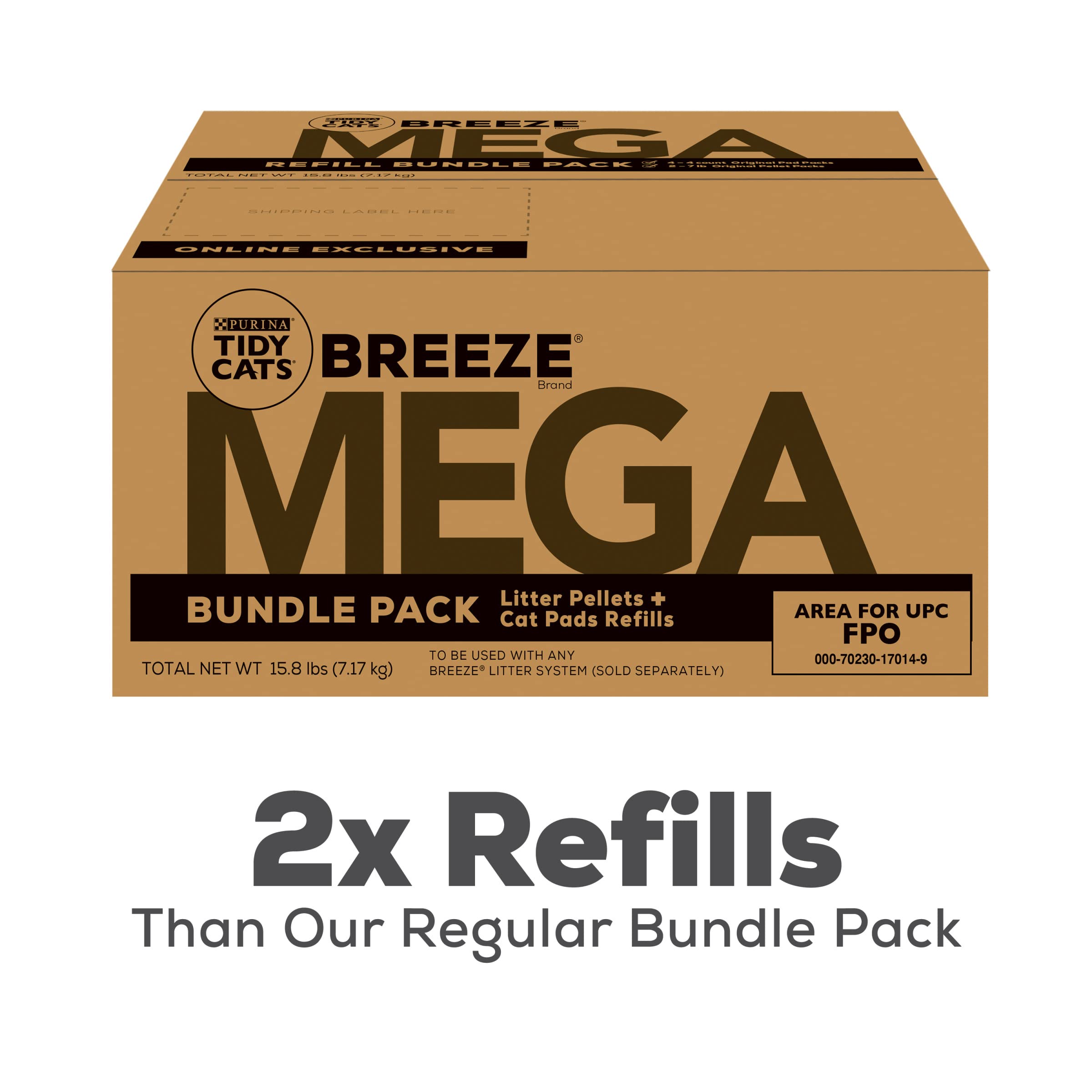 Purina Tidy Cats Breeze Litter System Cat Mega Refill Bundle - 14 Lb. Box